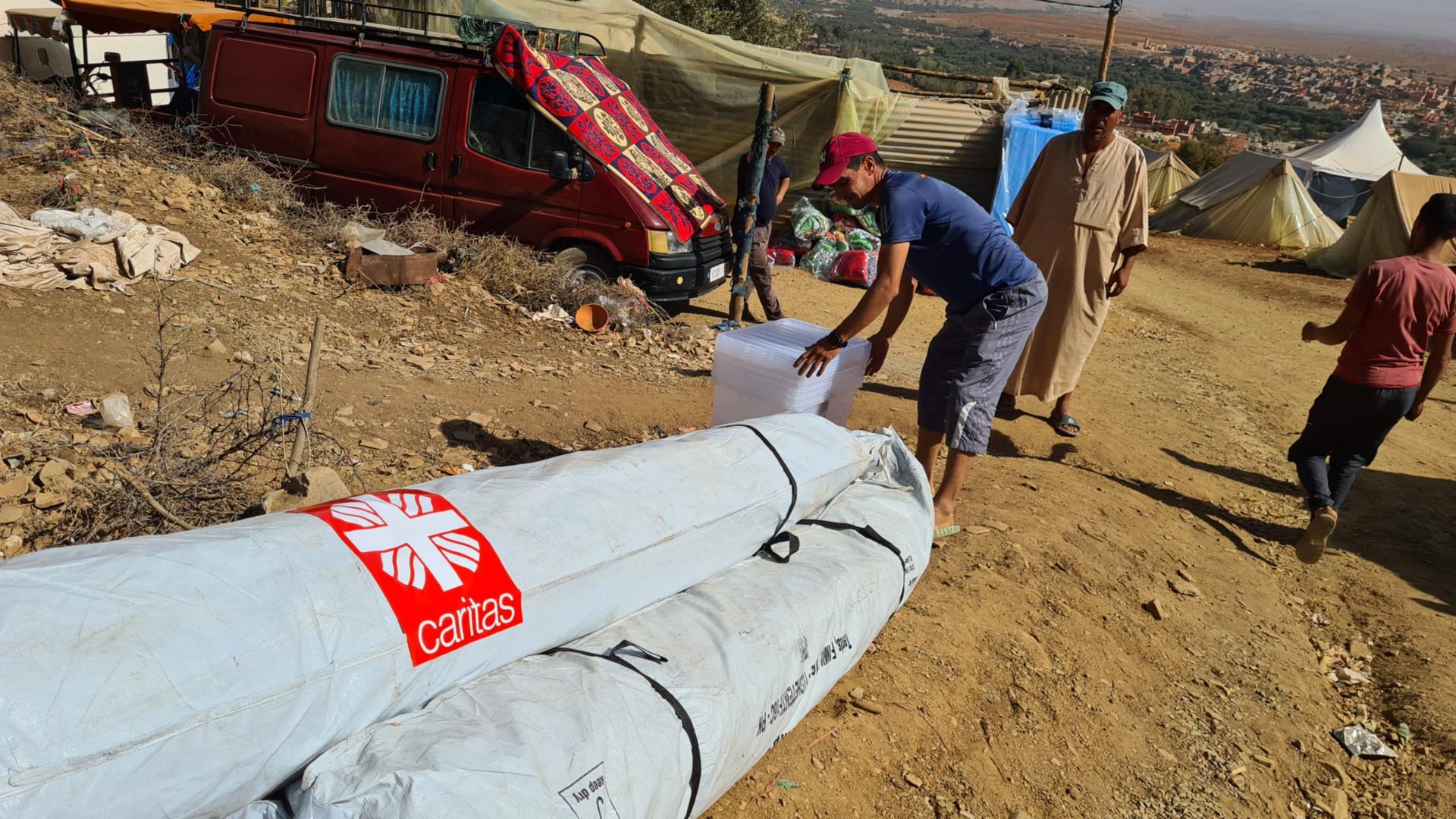 Caritas International unterstützt die Erdbebenopfer in Marokko