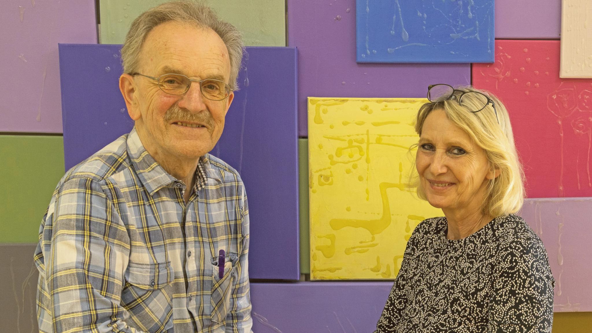 KEB-Leiterin Anne Schuler mit Teilnehmer Dr. Wilhelm Irsch.