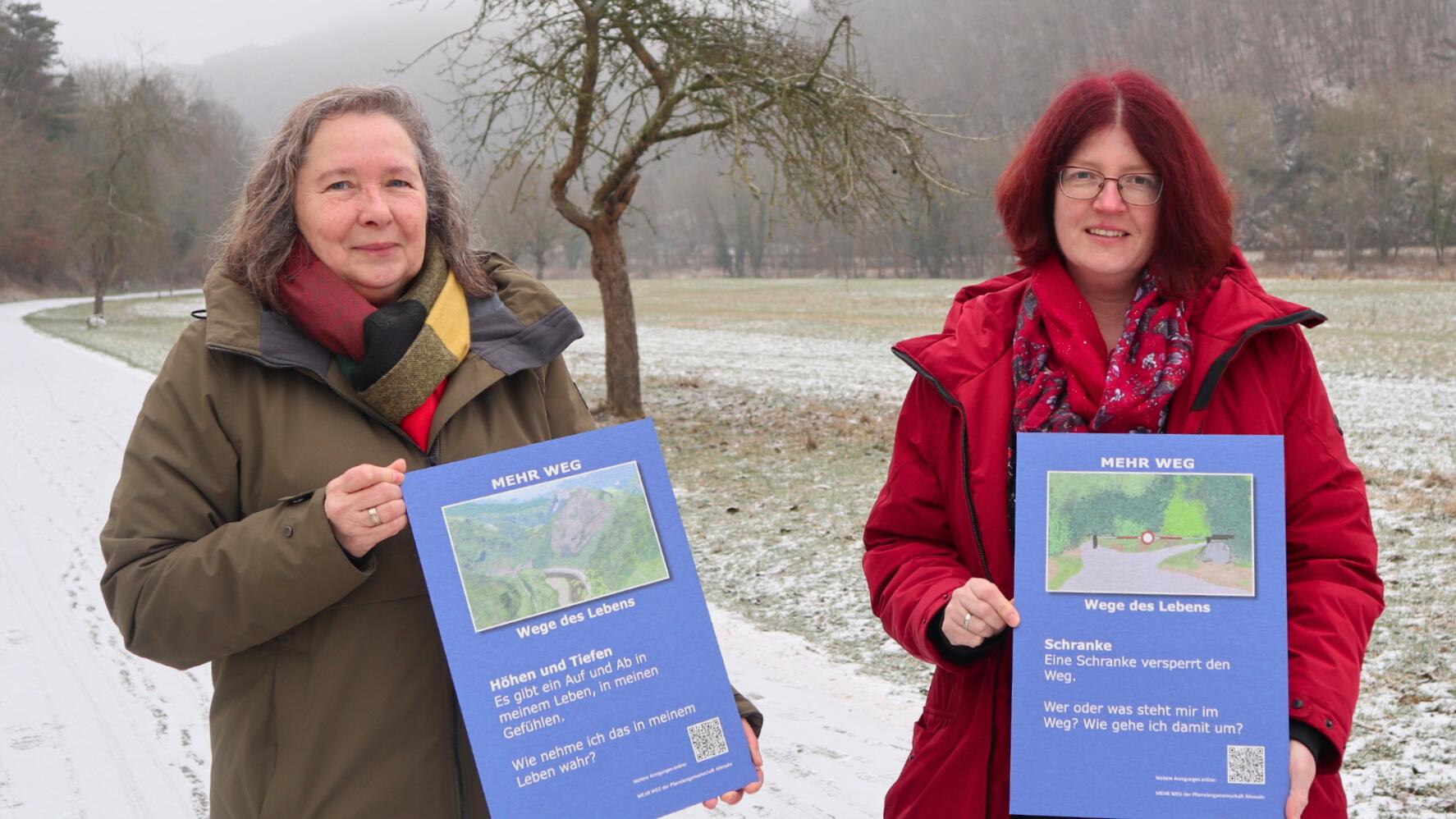 Zwei der Organisatorinnen des MEHR WEGS im Ahrtal: Pastoralreferentin Elisabeth Hauröder (links) und Gemeindereferentin Manuela Kremer-Breuer.