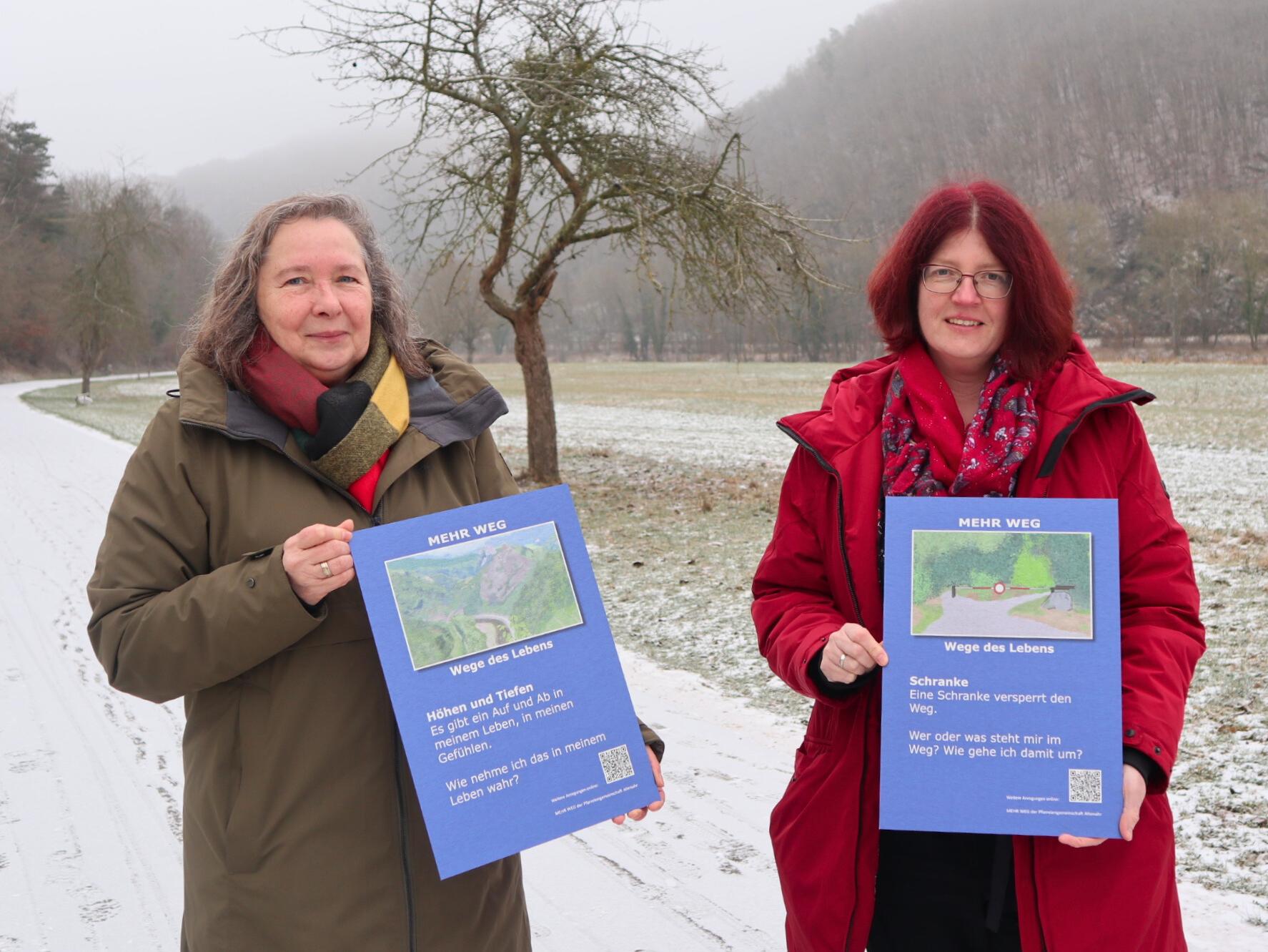 Zwei der Organisatorinnen des MEHR WEGS im Ahrtal: Pastoralreferentin Elisabeth Hauröder (links) und Gemeindereferentin Manuela Kremer-Breuer.
