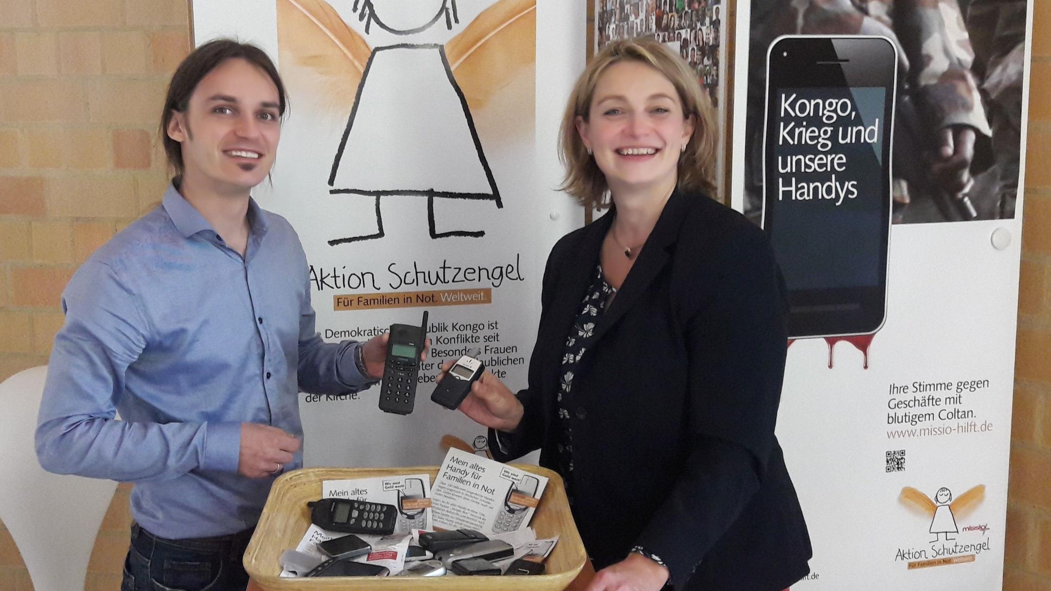 Tomasz Welke von der Diözesanstelle Weltkirche und Dr. Eva-Maria Hertkens, die bei missio Aachen die Aktion Schutzengel leitet. (Archiv-Foto von 2017 / privat)