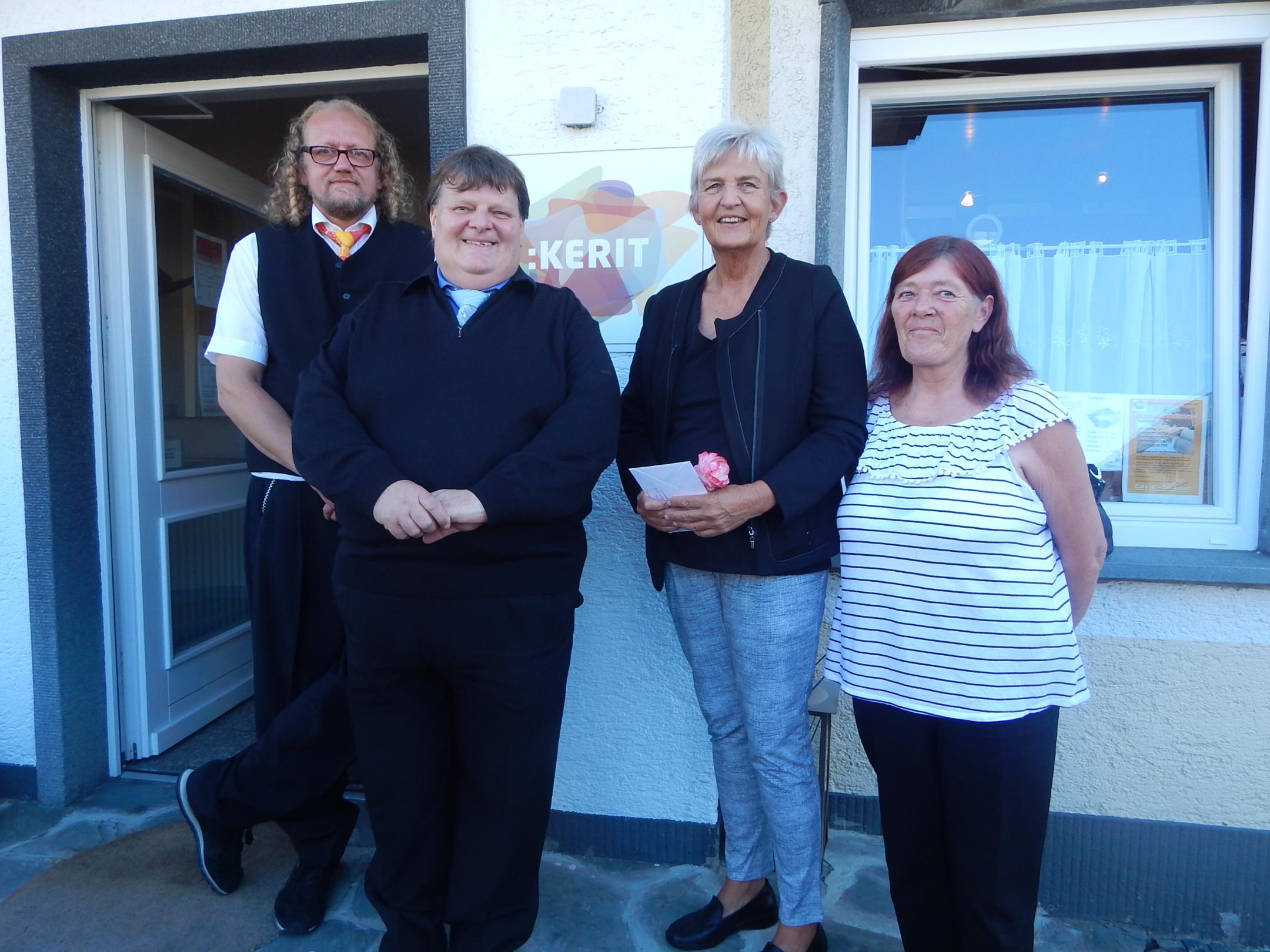Das Orga-Team von ':Kerit' bei der Eröffnung im September 2019. (v. links: Arl-Peter Gerigk, Josef Pratzner, Marion Eisler, Minna Bildhoff)
