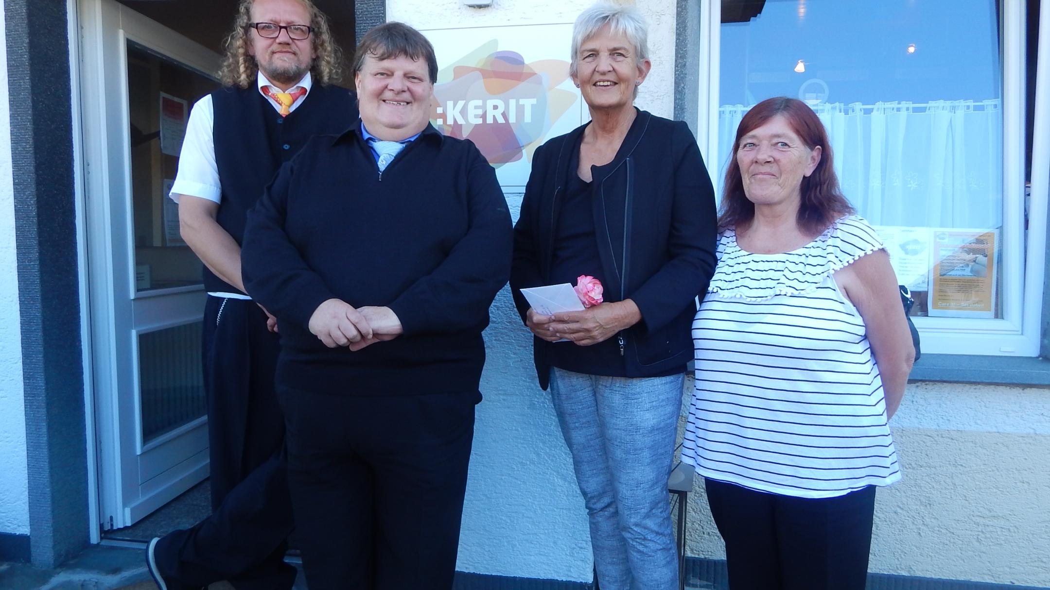 Das Orga-Team von ':Kerit' bei der Eröffnung im September 2019. (v. links: Arl-Peter Gerigk, Josef Pratzner, Marion Eisler, Minna Bildhoff)