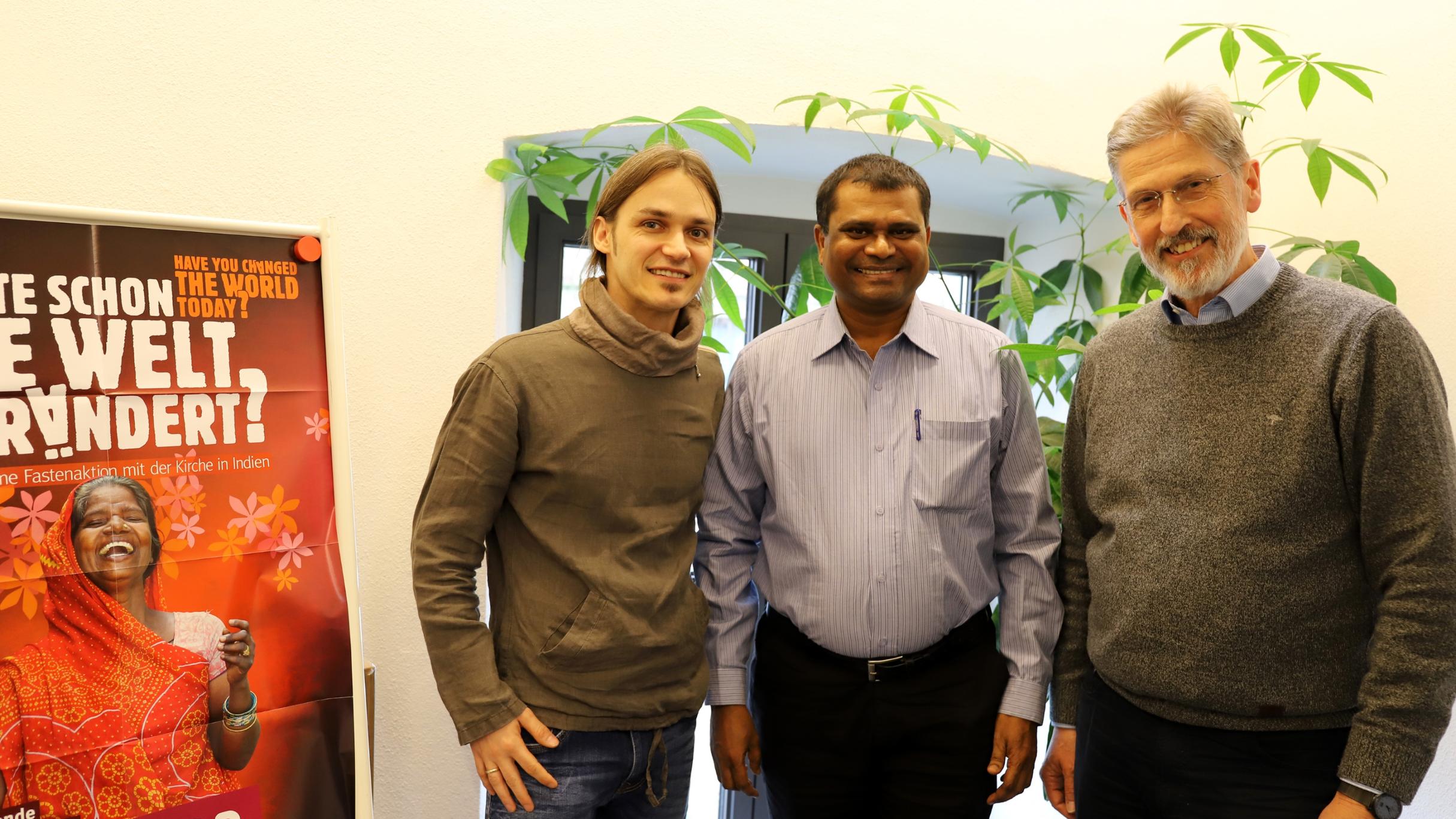 Thomasz Welke, Melvin Edu Pangyas und Ludwig Kuhn (vlnr.)
