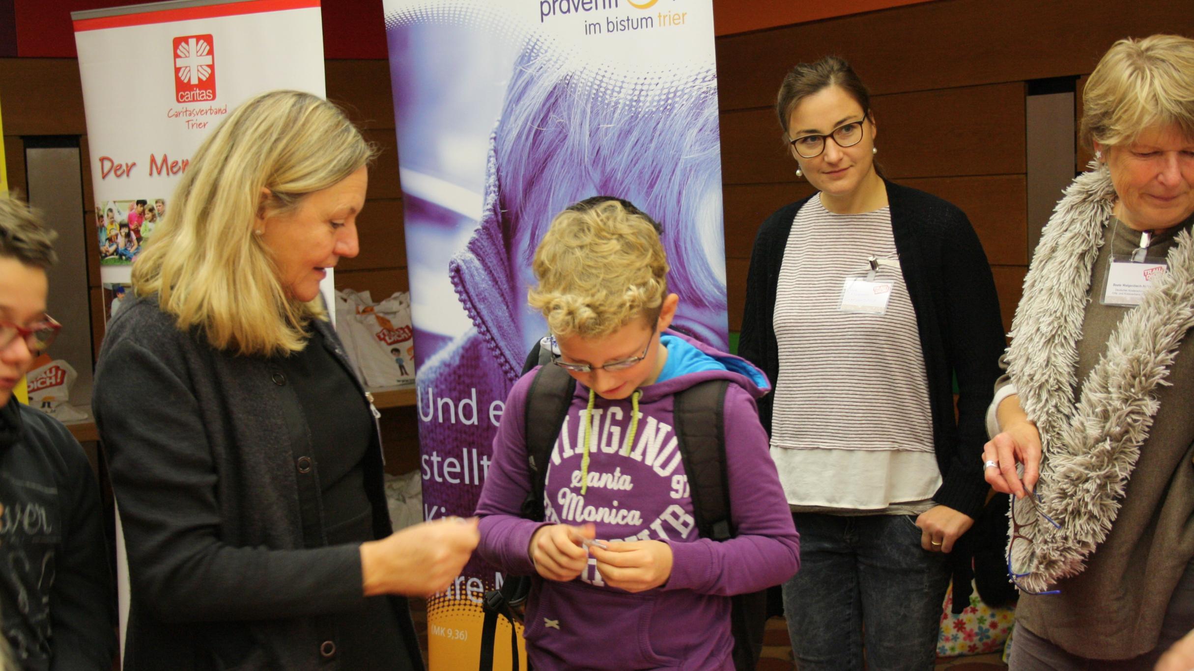 Birgit Wald war eine gefragte Ansprechpartnerin in der Europahalle Trier.