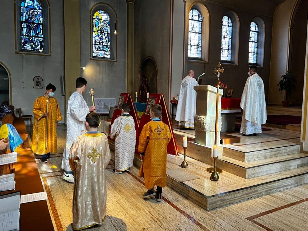 Liturgiefeier im byzantischen Ritus in der Sankt-Antonius-Kirche in Saarbrücken. Foto: uk