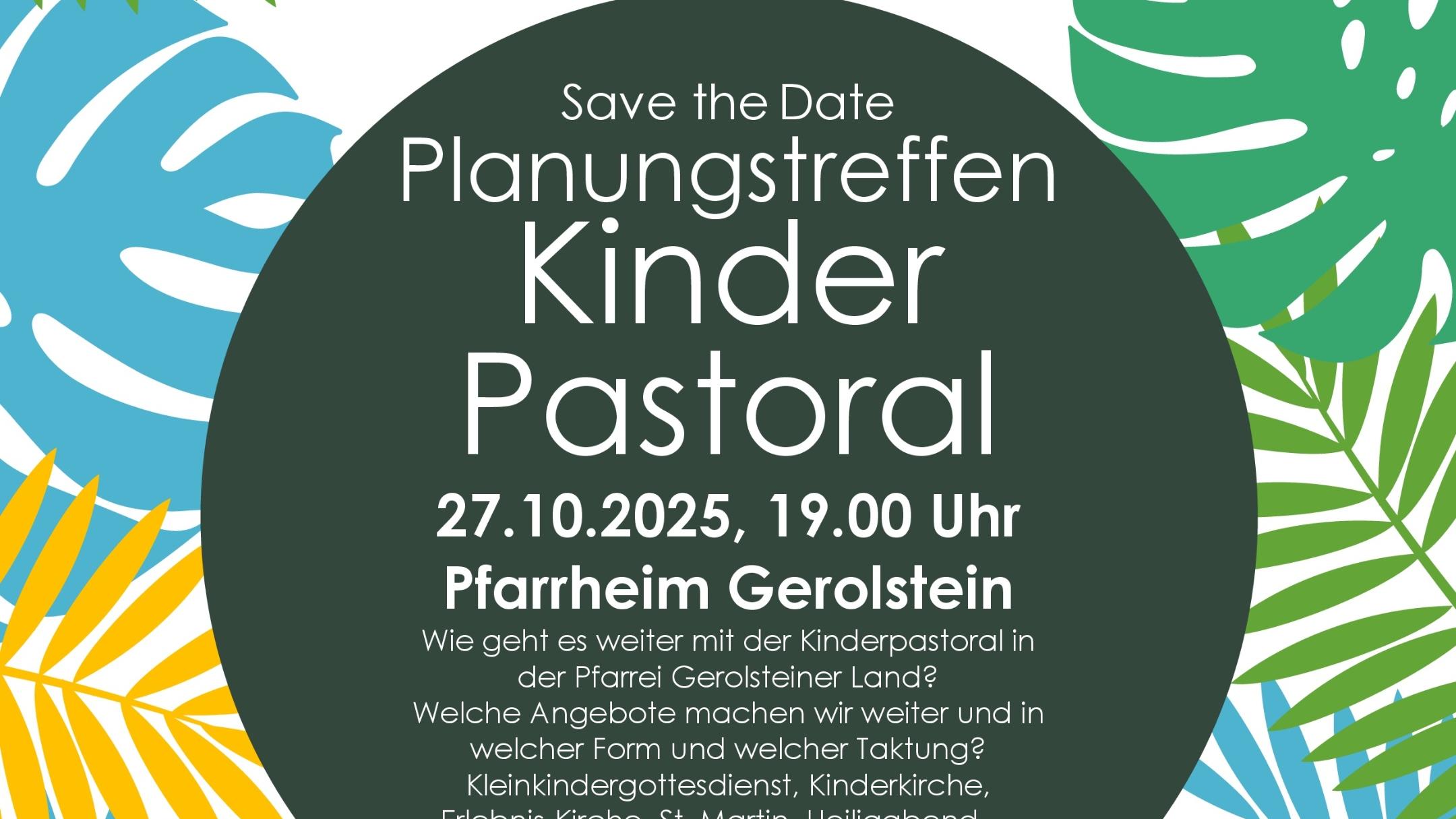 Kinderpastoral Gerolsteiner Land Einladung