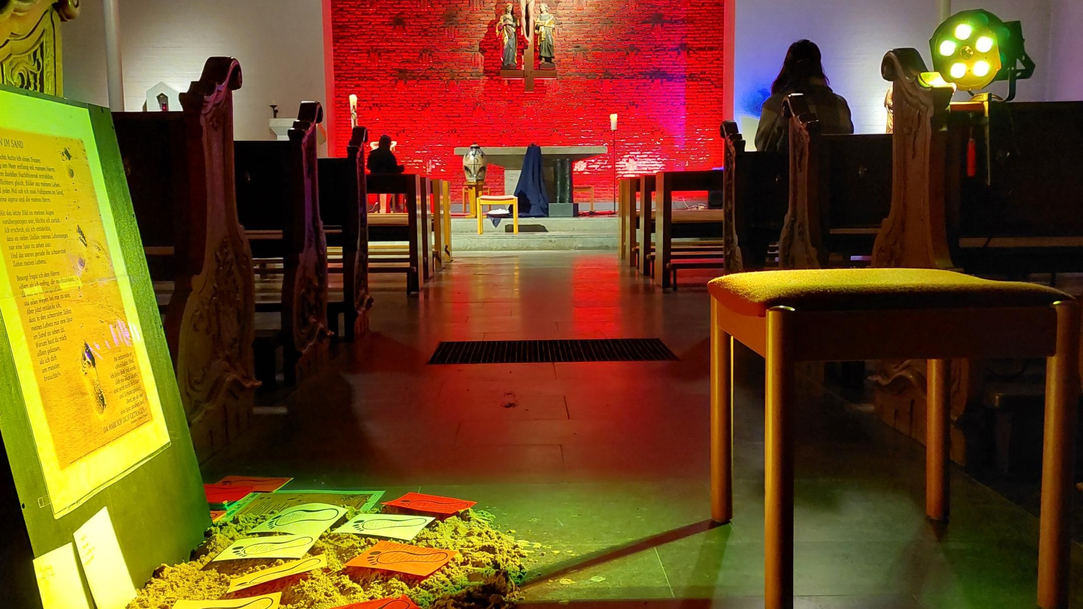 Der Beichtparcours in der Lutzerather Kirche wurde von den Firmlingen sehr gut angenommen.