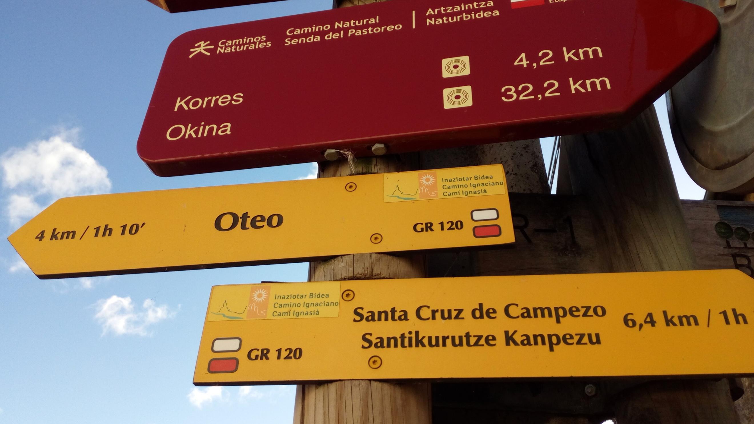 Beschilderung des Ignatiuswegs