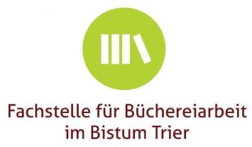 Stilisierte Buecher in einem gruenen Kreis mit Text