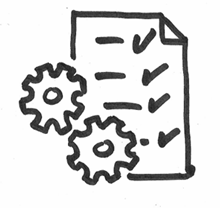 icon_maßnahmenplan mit zahnrädern (c) Thomas Biewen icon_maßnahmenplan mit zahnrädern