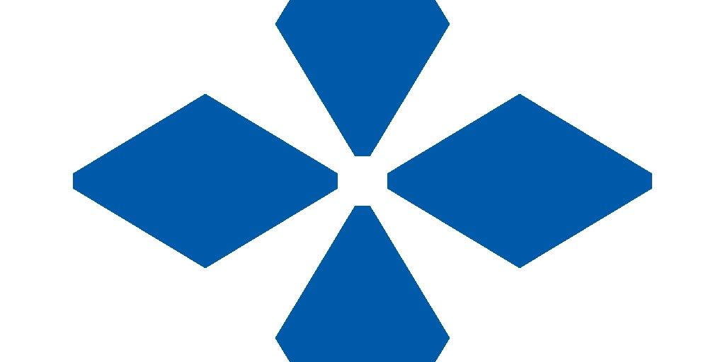 icon für Würde, vier Rauten die zu einem Kreuz zusammenlaufen