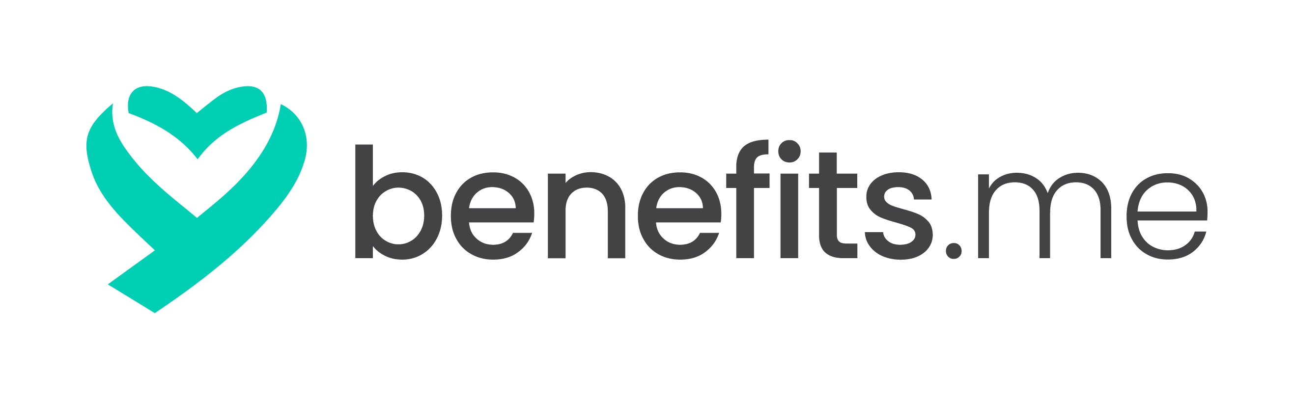 Logo benefits.me Schriftzug neben türkiesen Herz