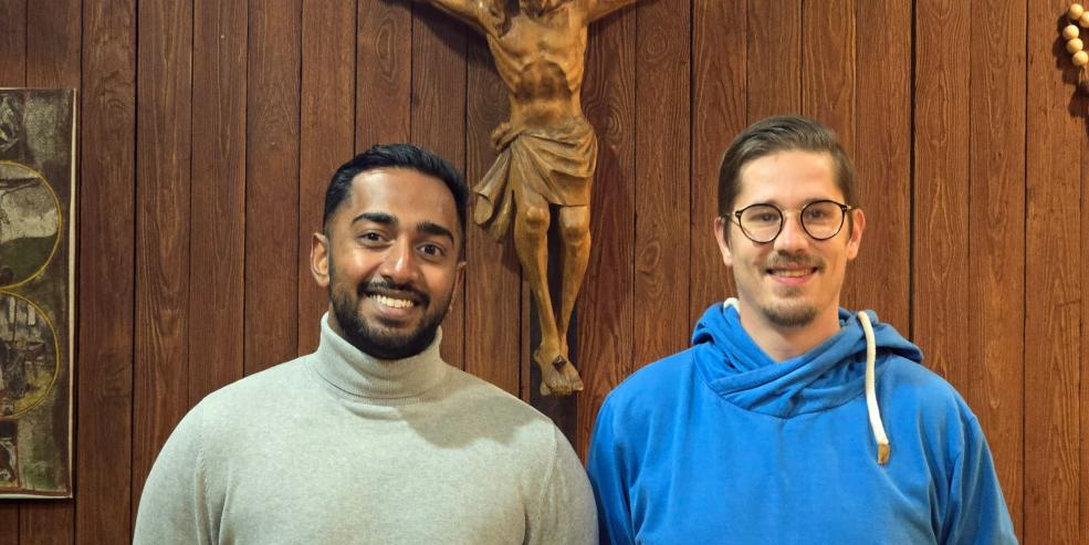 Kimoshon Bernard und Alexander Swoboda kandidieren für den Pfarrgemeinderat der Pfarrei St. Martin in Schiffweiler (c) Ute Kirch Kimoshon Bernard und Alexander Swoboda kandidieren für den Pfarrgemeinderat der Pfarrei St. Martin in Schiffweiler