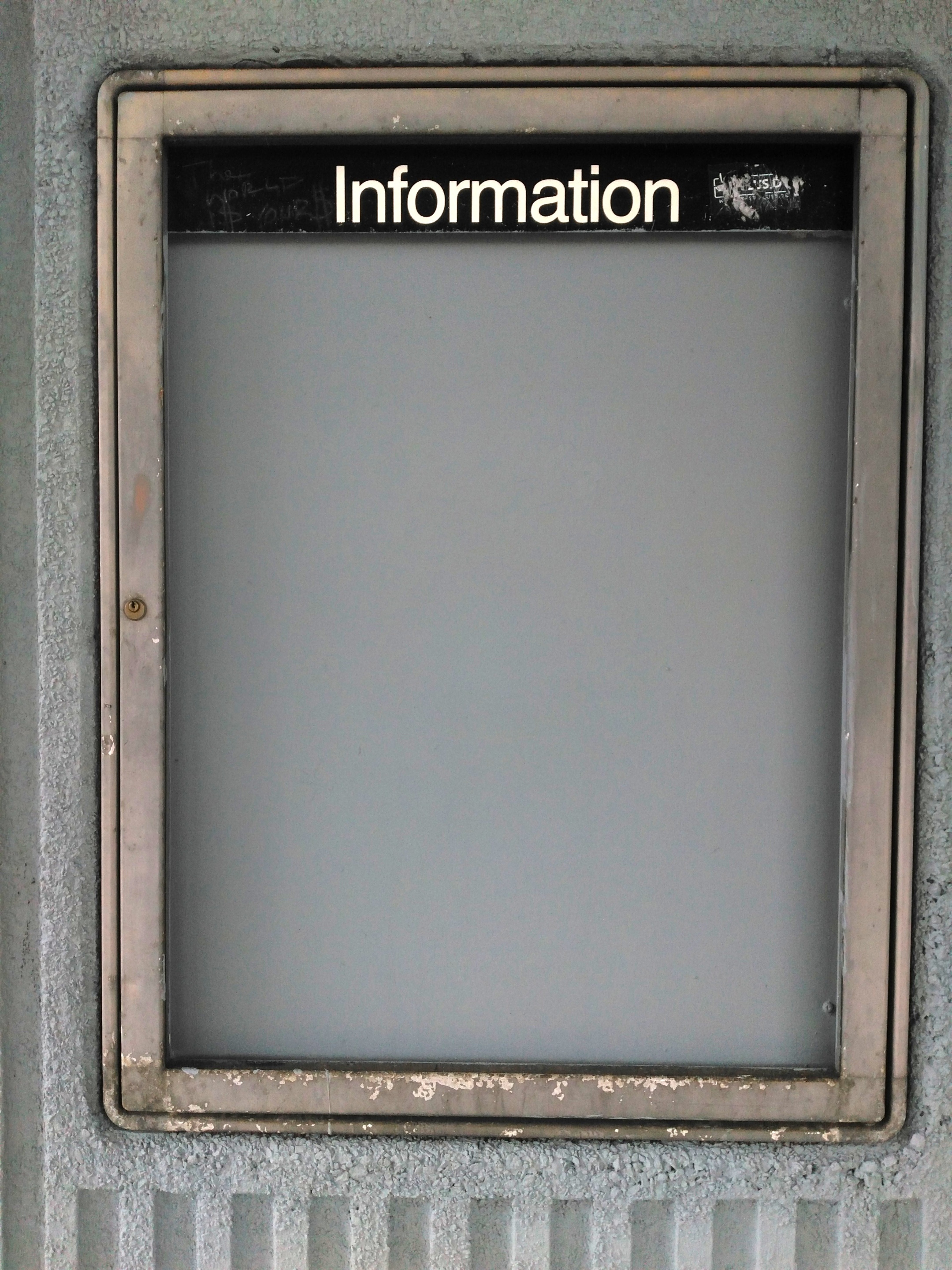 leerer Schaukasten mit dem Titel 'Information' (c) Richard Haaser auf Pfarrbriefservice.de leerer Schaukasten mit dem Titel 'Information'