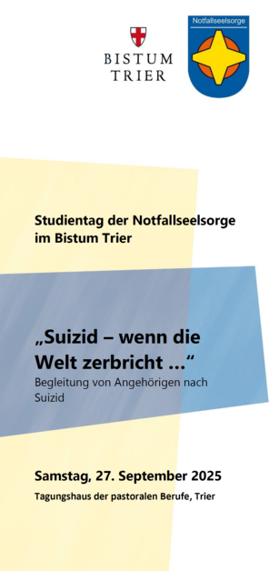 Einladungsflyer zum Studientag Notfallseelsorge 27.09.2025