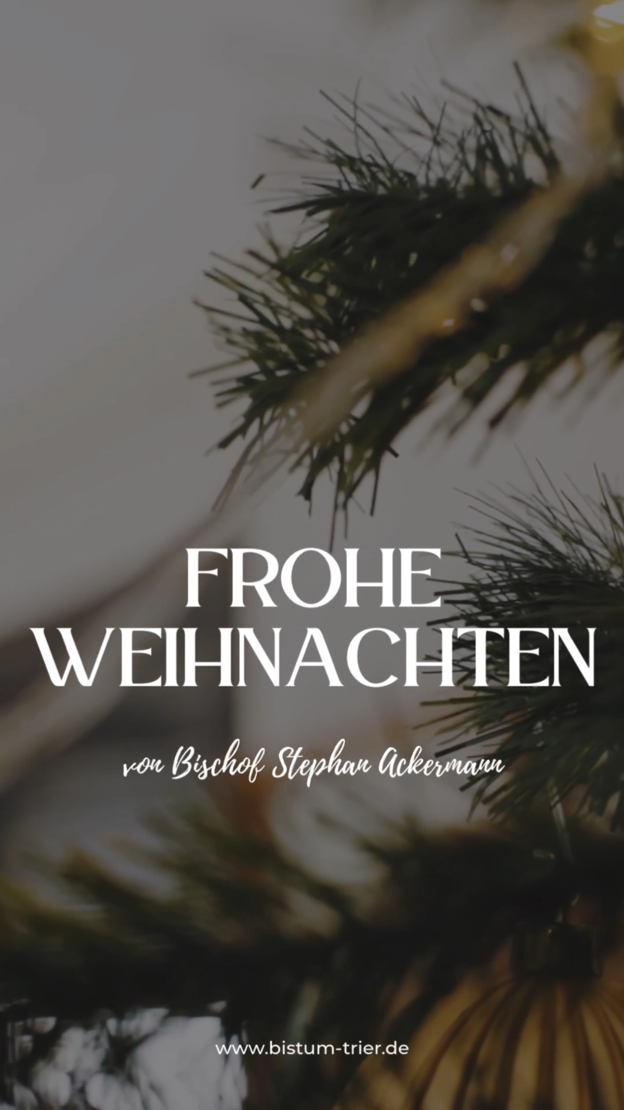 Sreenshot Weihnachtsvideo Bischof