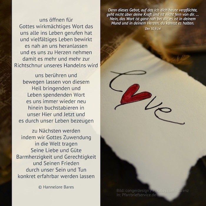 Ein abgerissener Zettel auf dem mit Handschrift das Wort 'love' steht. Das 'o' des Wortes ist ein rotes Herz. (c) Hannelore Bares Ein abgerissener Zettel auf dem mit Handschrift das Wort 'love' steht. Das 'o' des Wortes ist ein rotes Herz.