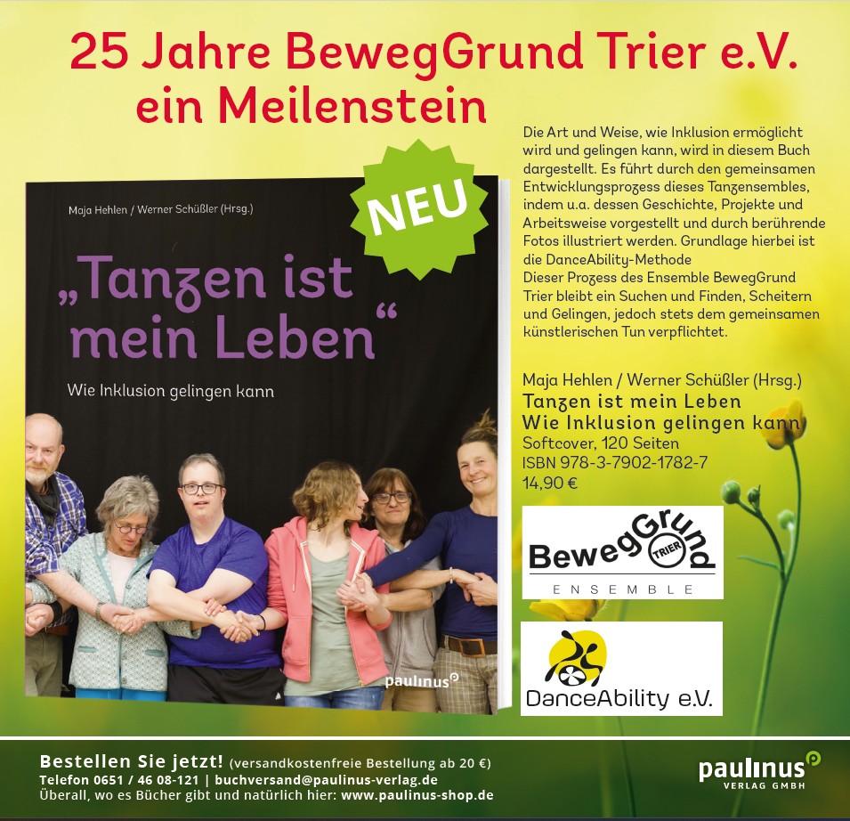 Plakat zur Bewerbung des Buches: Tanzen ist mein Leben