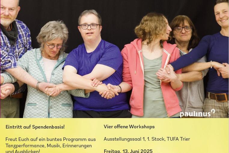 Plakat Einladung zu 25 Jahre DanceAbility und Beweggrund Trier