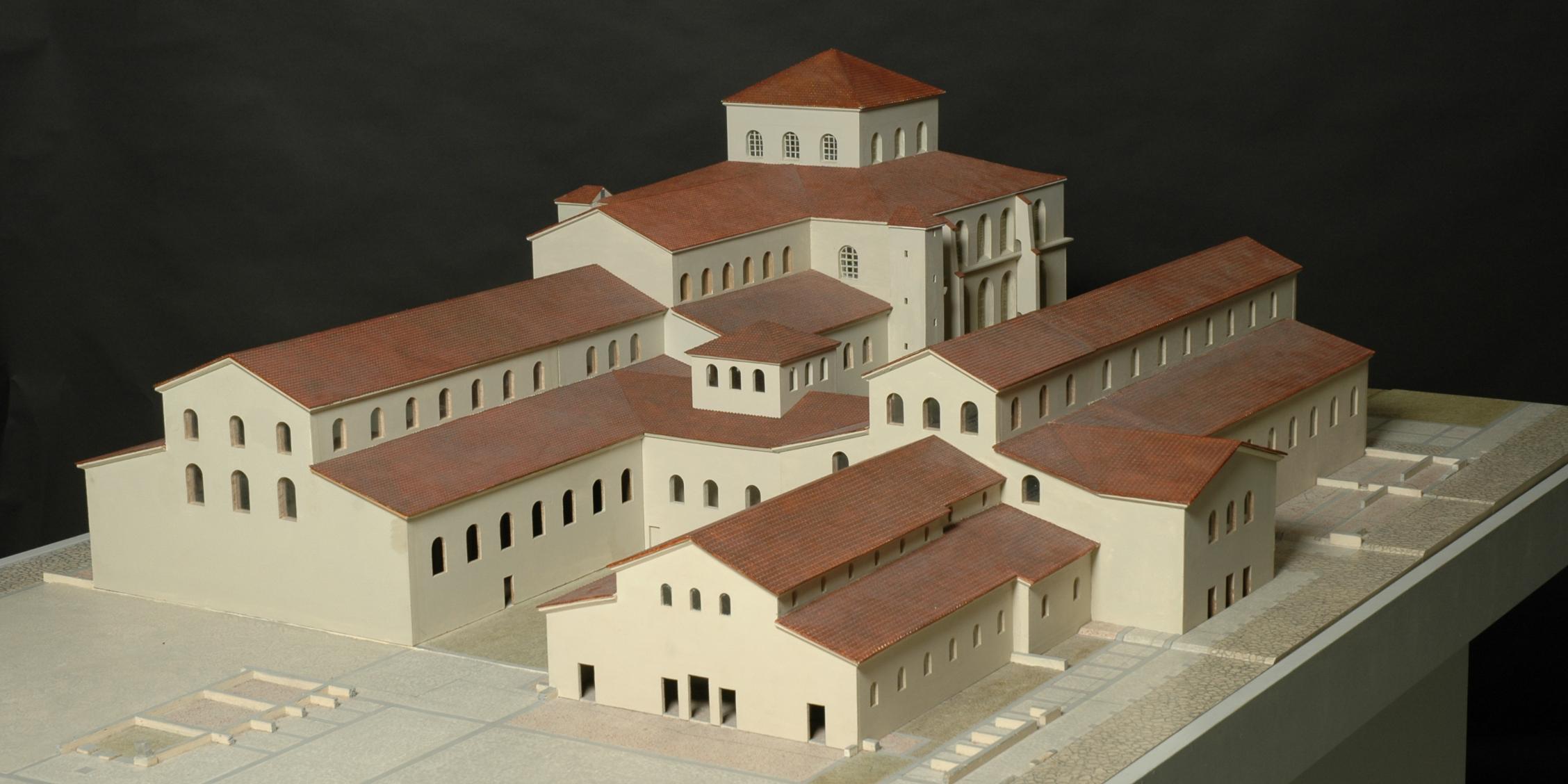 Modell der frühchristlichen Kirchenanlage Trier