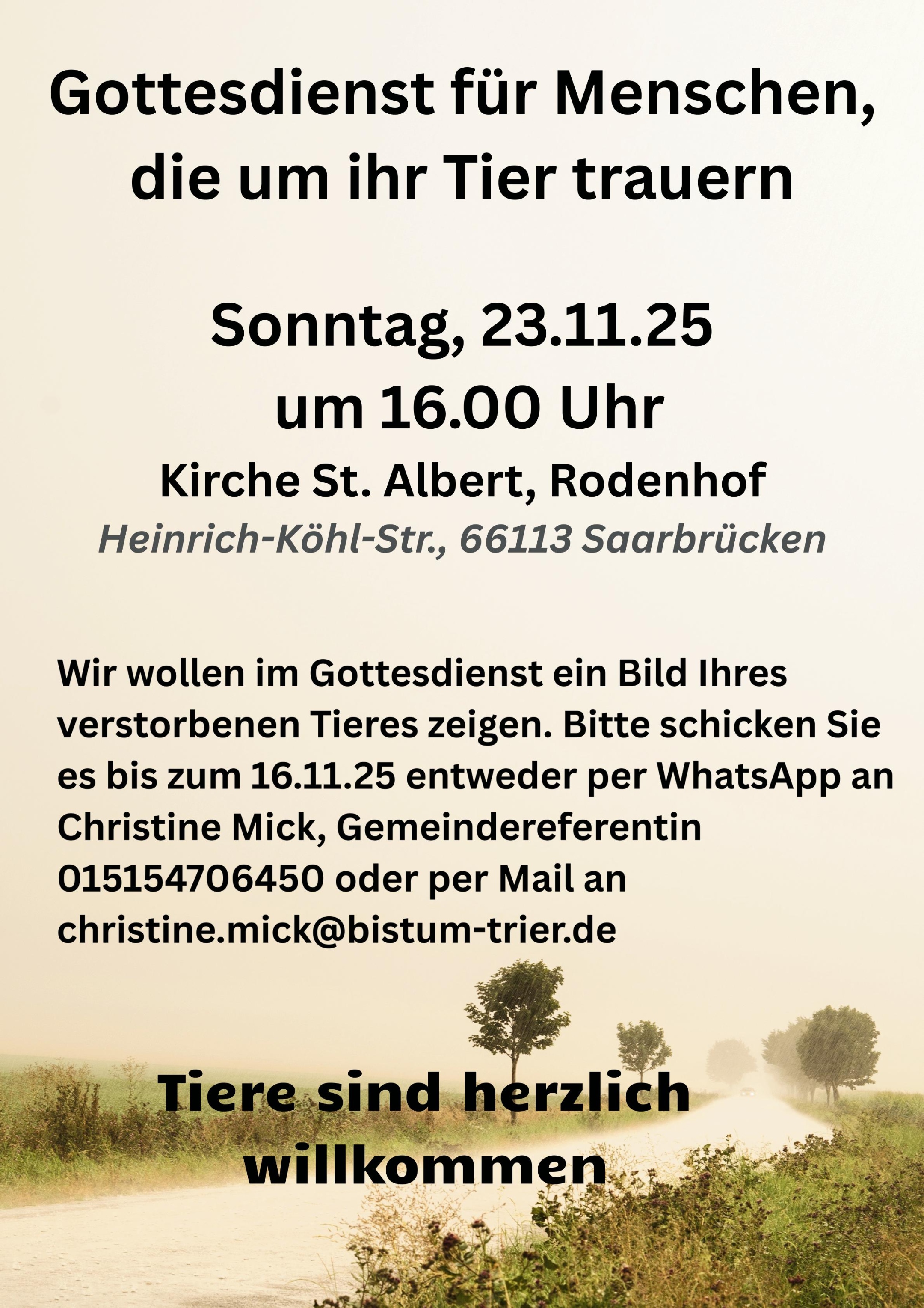 Flyer zum Gottesdienst