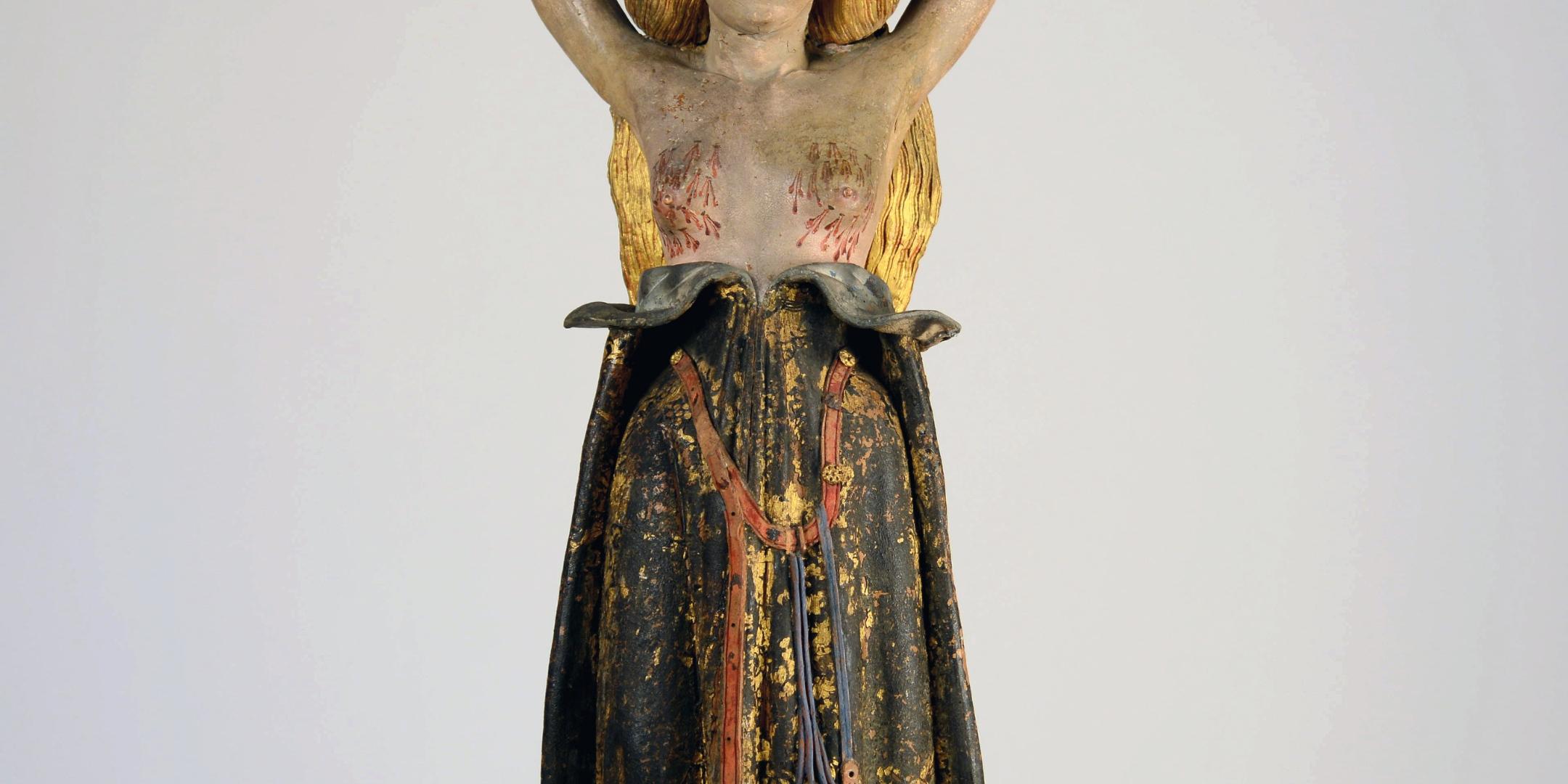 Tonplastik der Heiligen Agathe im Museum am Dom Trier.