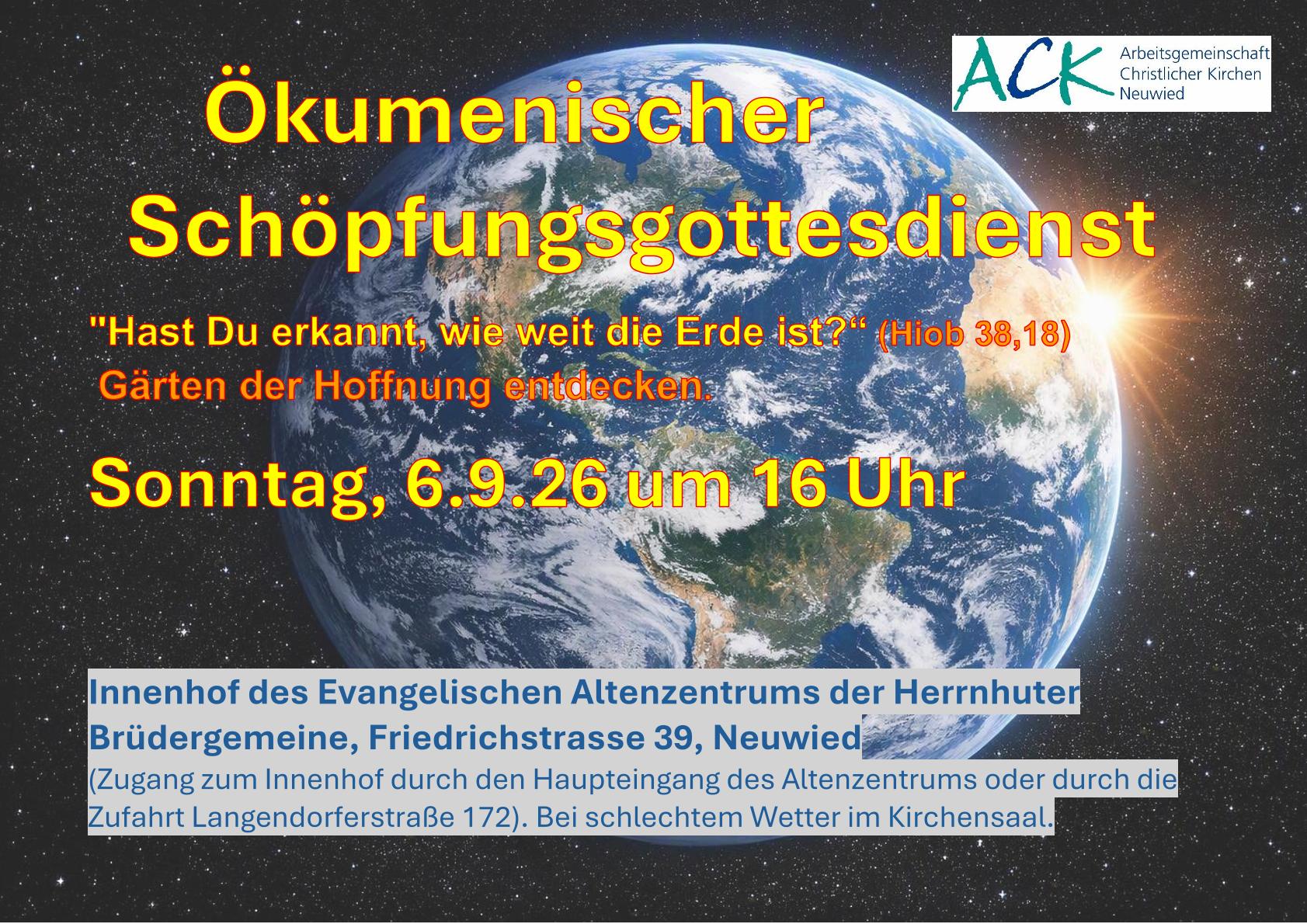 Plakat Schöpfungsgottesdienst