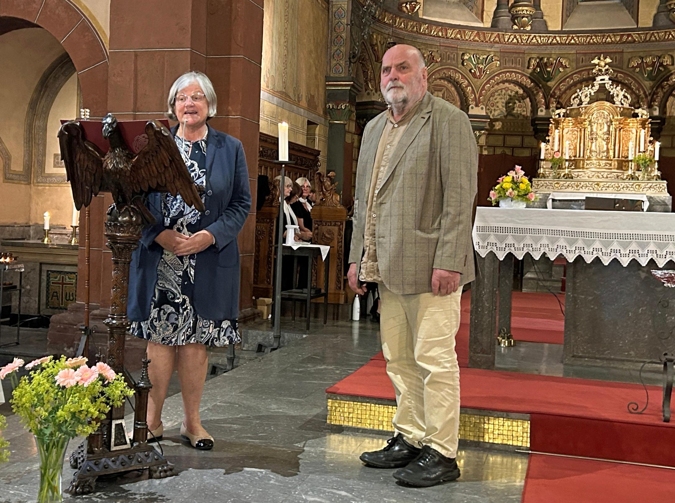 Schirmherrin Dagmar Heib und Künstler Uwe Appold