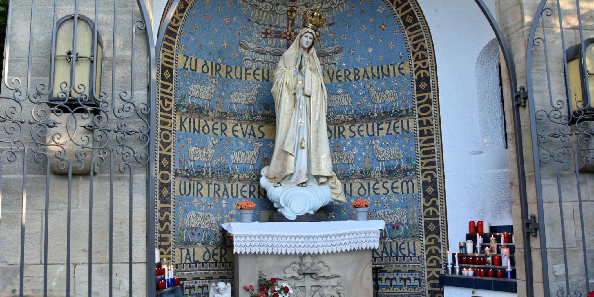 Gnadenbild der Muttergottes in der Fatimakapelle in Wiebelskirchen.