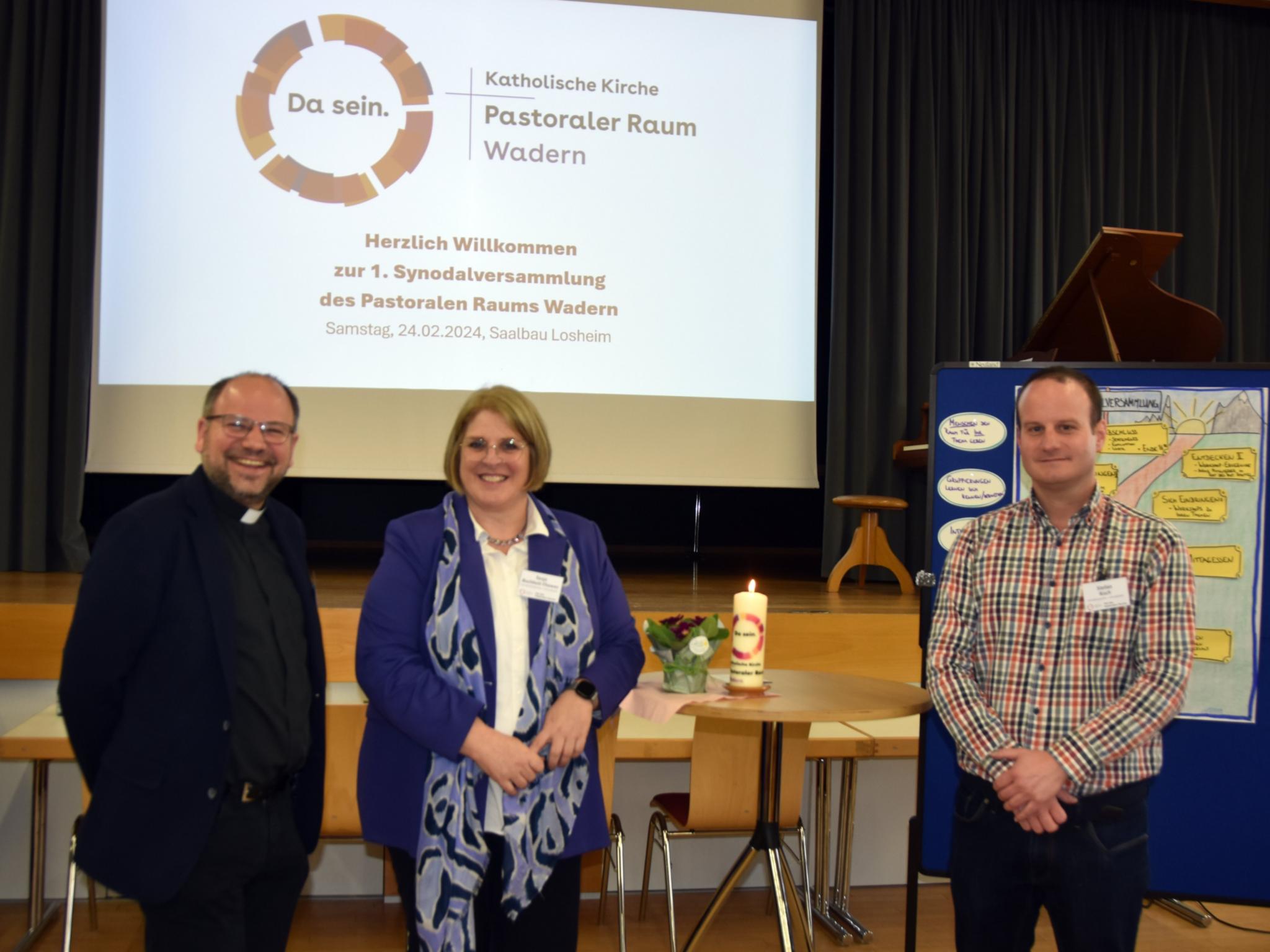 Das Leitungsteam des Pastoralen Raums Wadern: Dekan Axel Feldmann, Tanja Buchheit-Thewes und Stefan Koch.