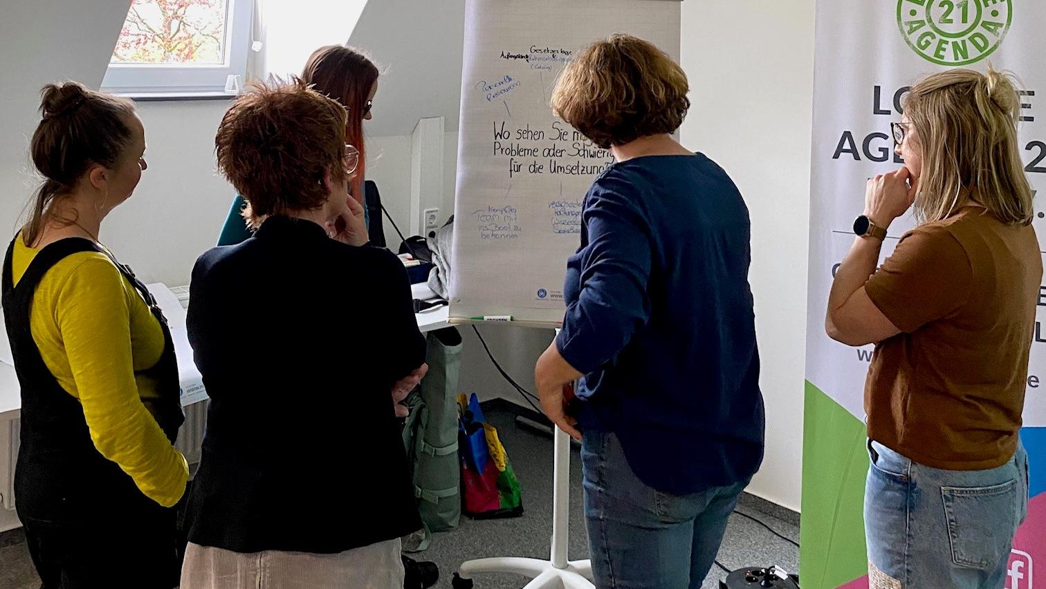 Teilnehmerinnen eines Workshops