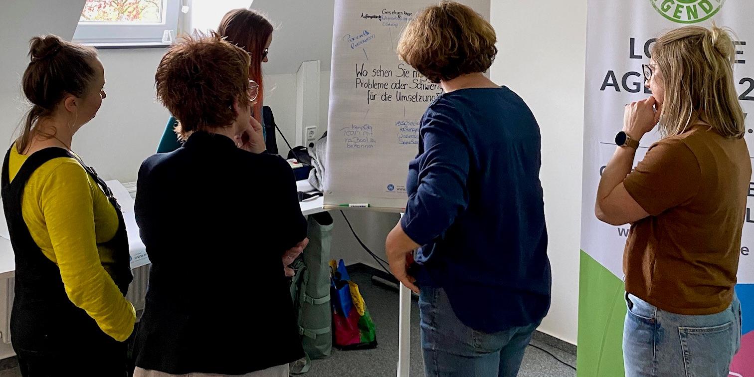 Teilnehmerinnen eines Workshops