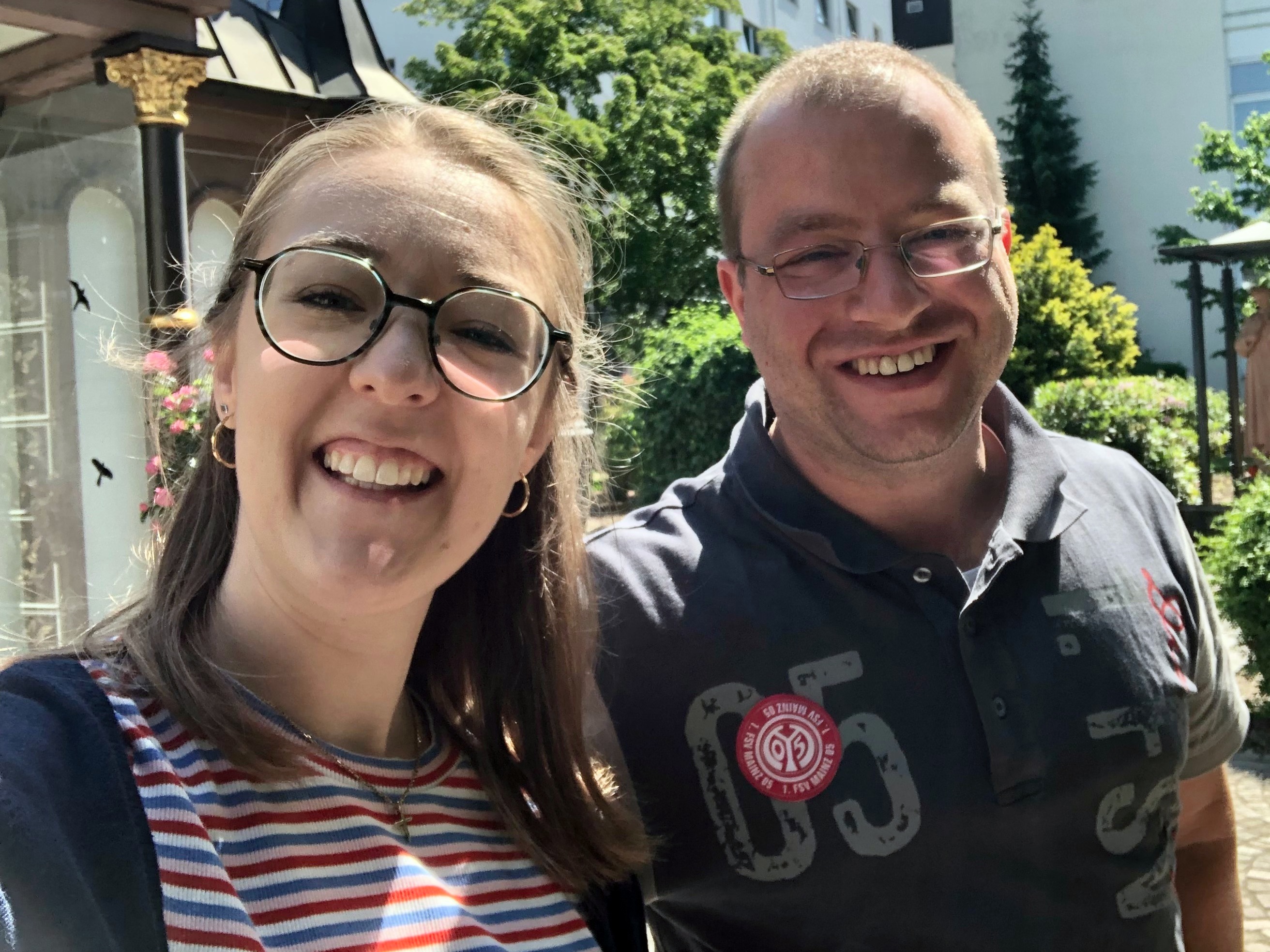 Anna-Lena Jung und Jens Artmann begleiten die Gruppe.