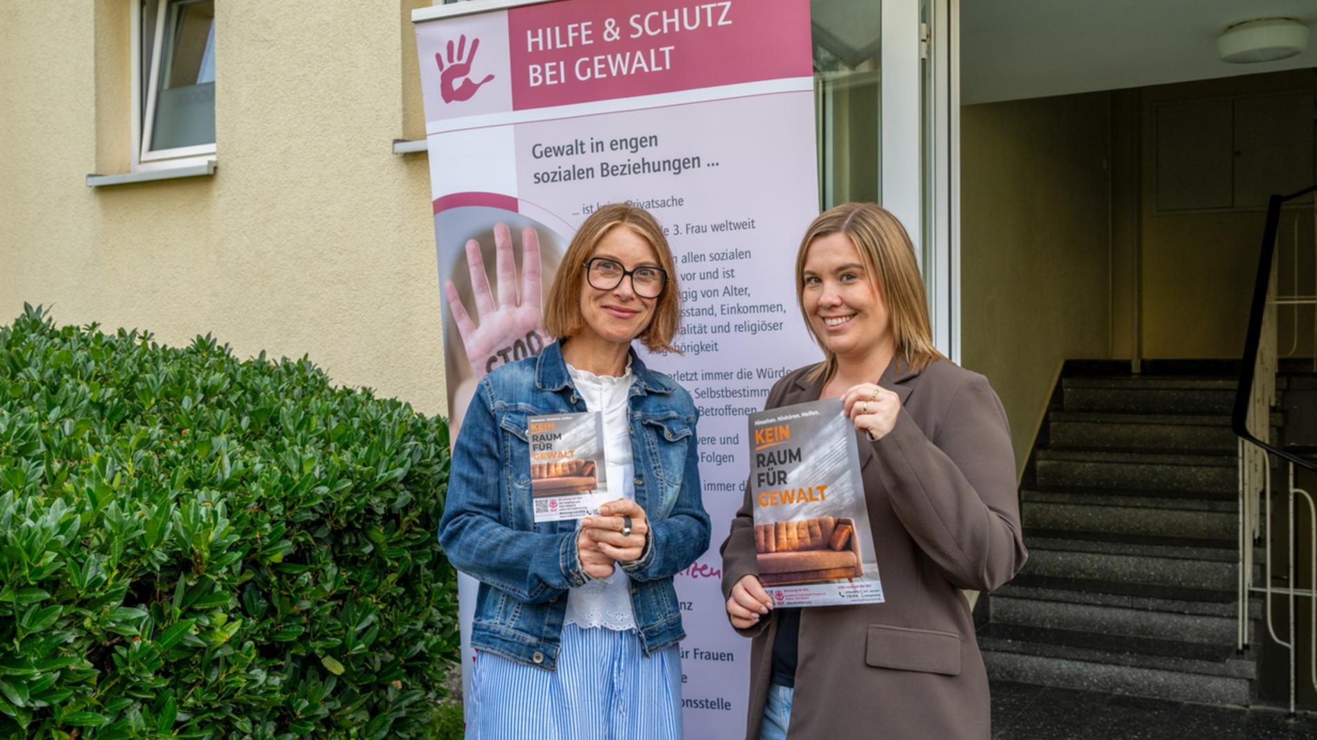 Stefanie Coopmeiners (li.) und Caroline Dexheimer bei der Vorstellung der Kampagne