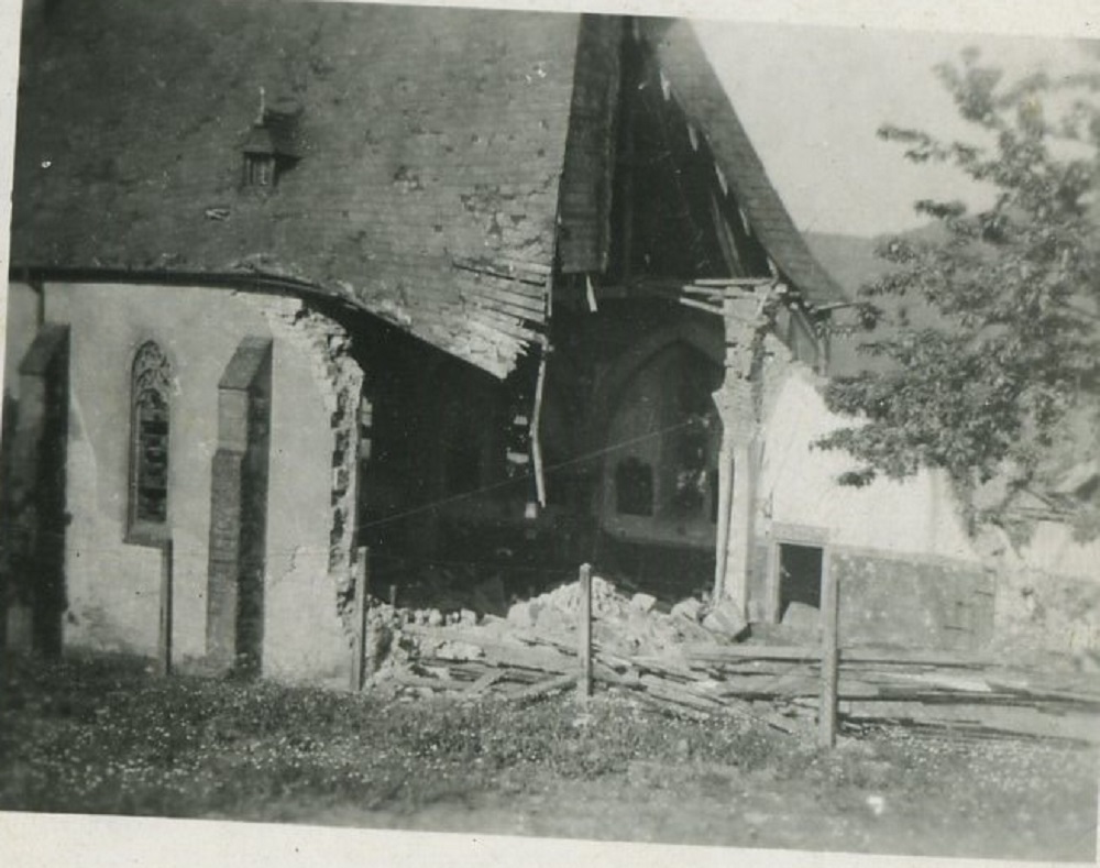 Bomben zerstörten die katholische Kirche in Dirmingen.