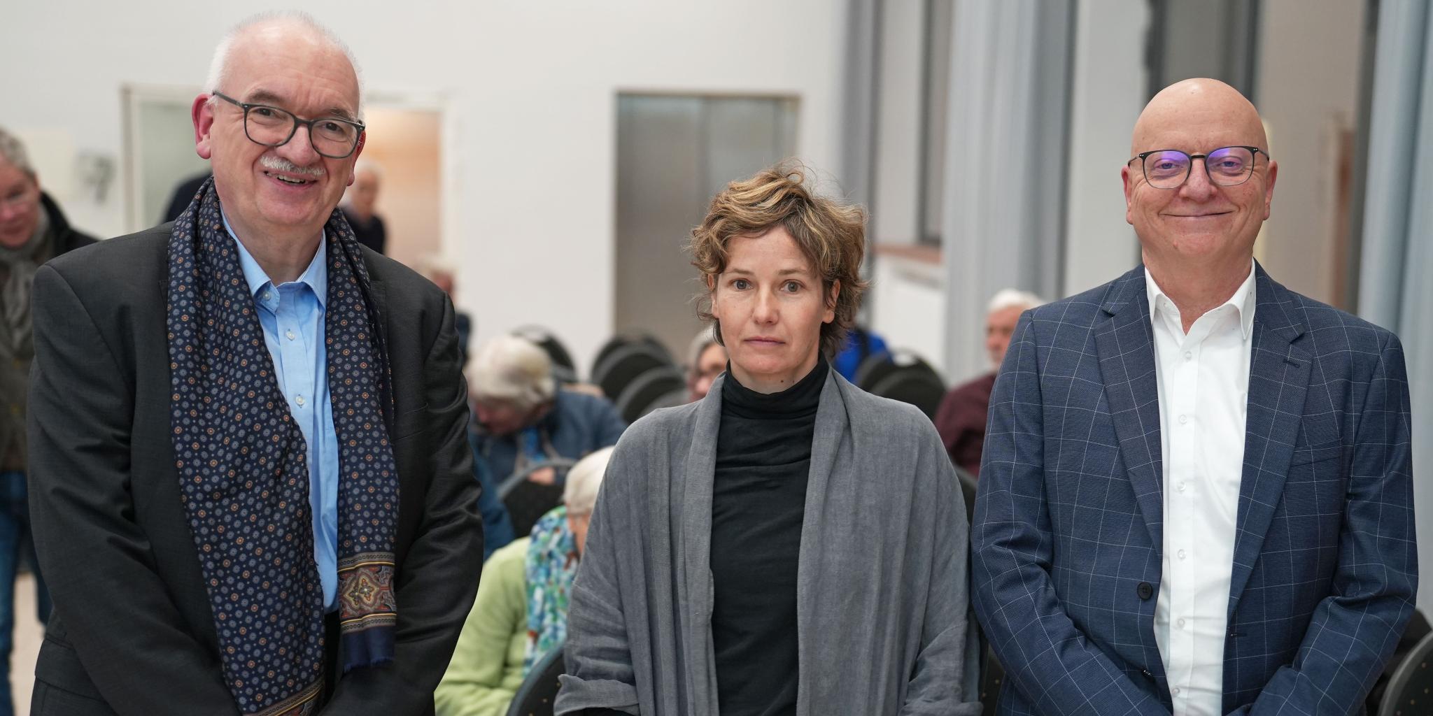 Die Wissenschaftler Wolf-Rüdiger Teegen, Nicole Reifarth und Jens Amendt (von links) berichten von ihrer spannenden Spurensuche.