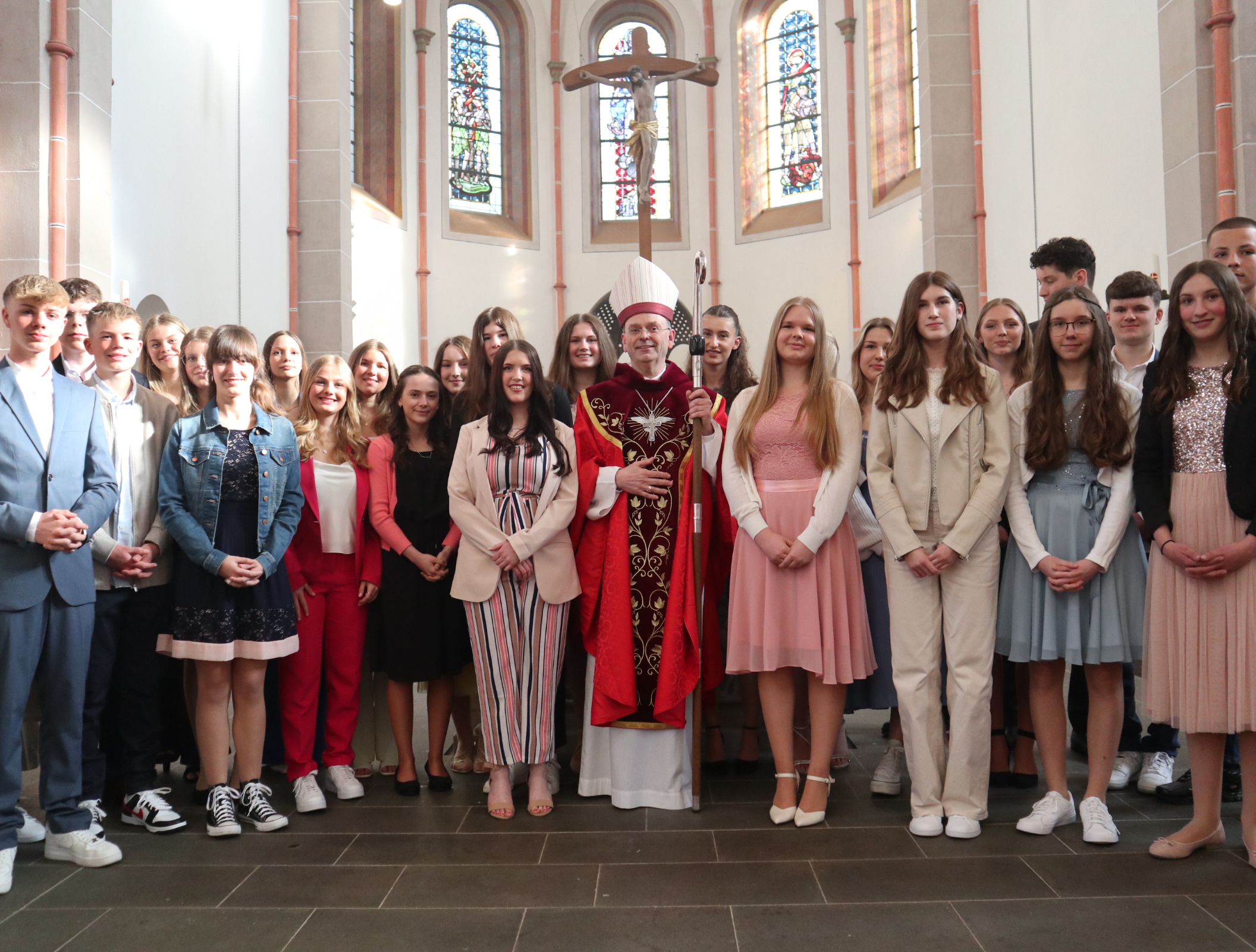 Firmgruppe aus der Pfarreiengemeinschaft Waldbreitbach-Niederbreitbach-Kurtscheid und der Pfarrei Linz an Rhein und Höhe
