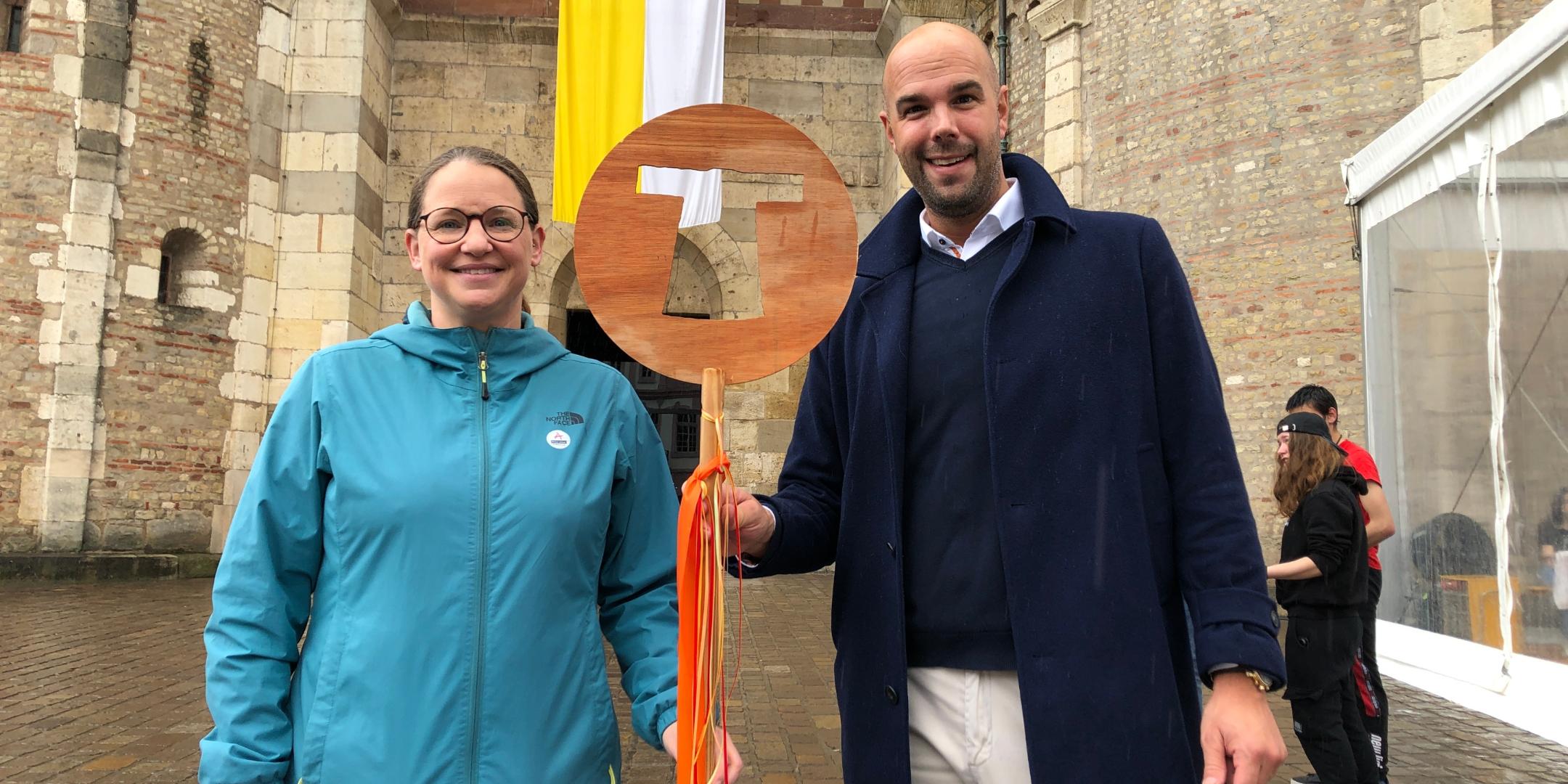 Daniela Wehrlein und Johannes Tittel von der „Aktion Arbeit”