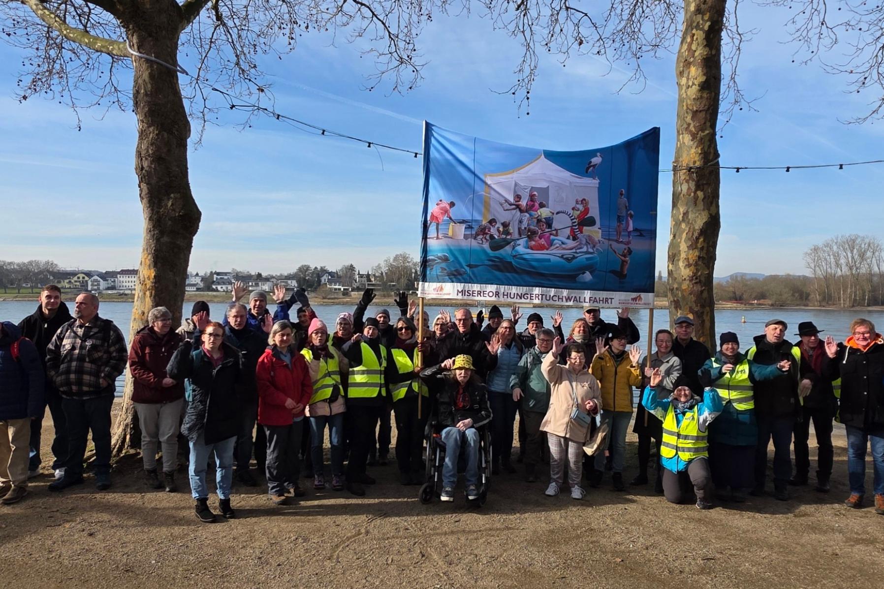 Ziel der Wallfahrenden ist der Eröffnungsgottesdienst der Misereor-Fastenaktion am 9. März  in Essen-Frohnhausen.