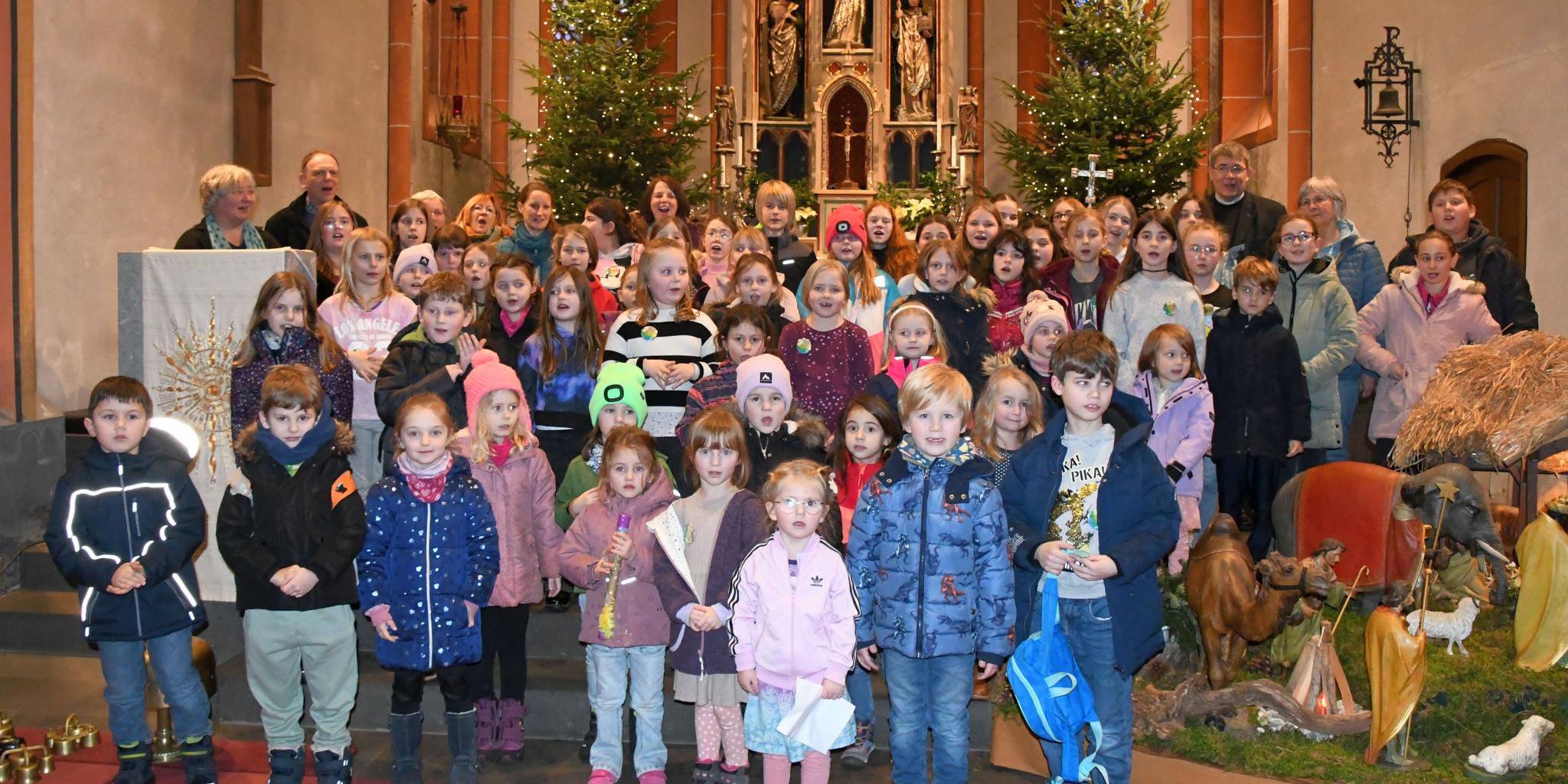 65 Kinder sind zum ersten Kinderchortag des Pastoralen Raums Lebach gekommen.