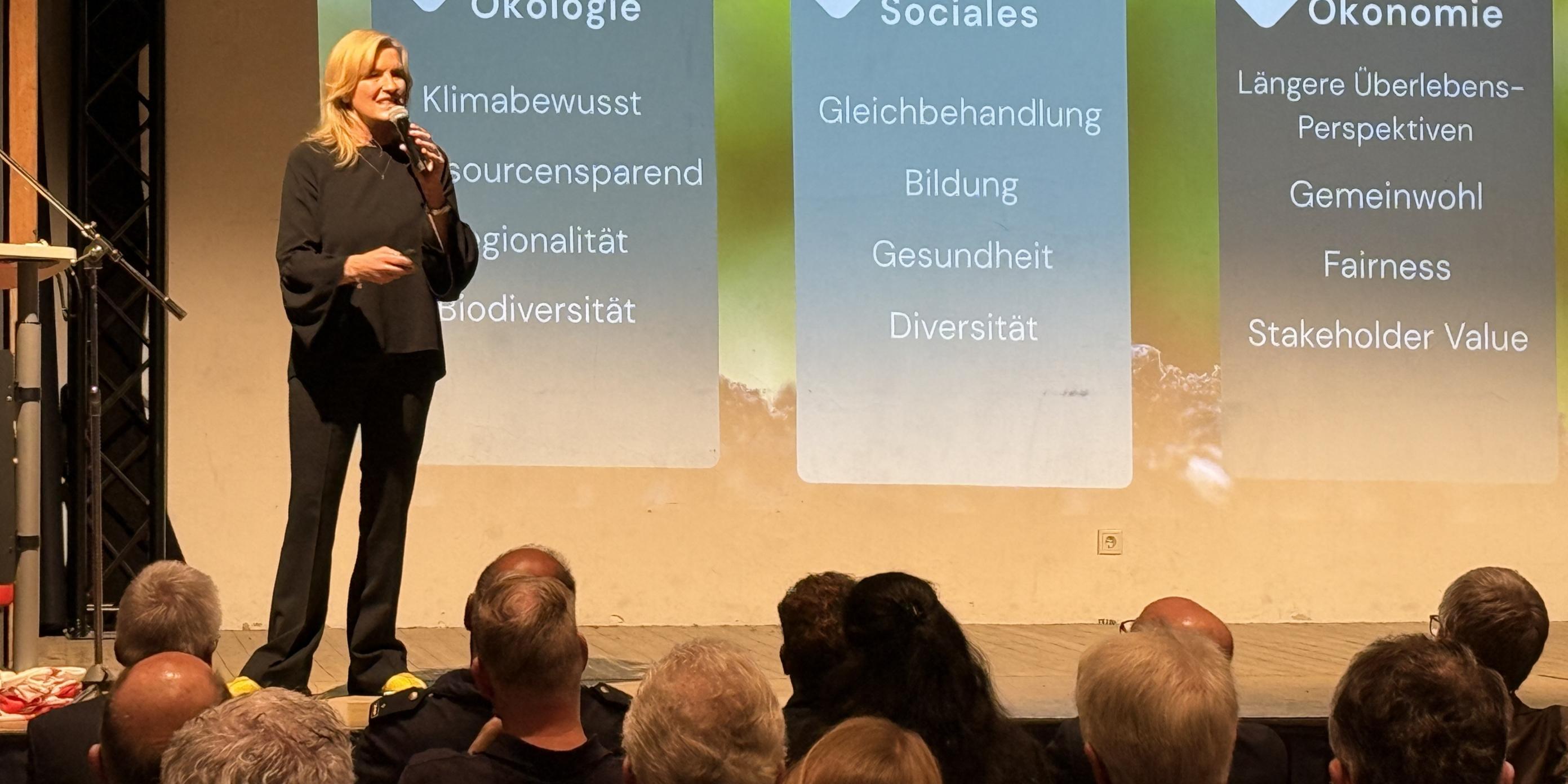 Wettermoderatorin Claudia Kleinert ging auf die Klimaveränderungen ein