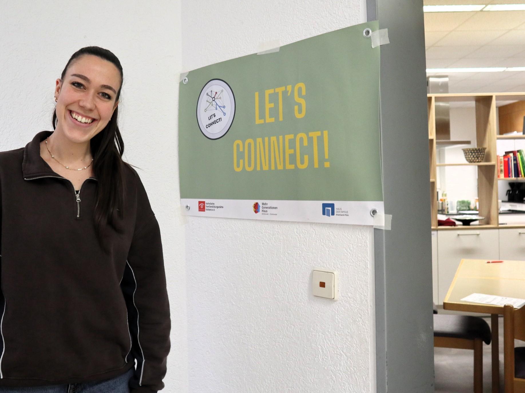 Alicia Kranz organisiert gemeinsam mit Anika Zentner das Projekt Let's connect in Koblenz.