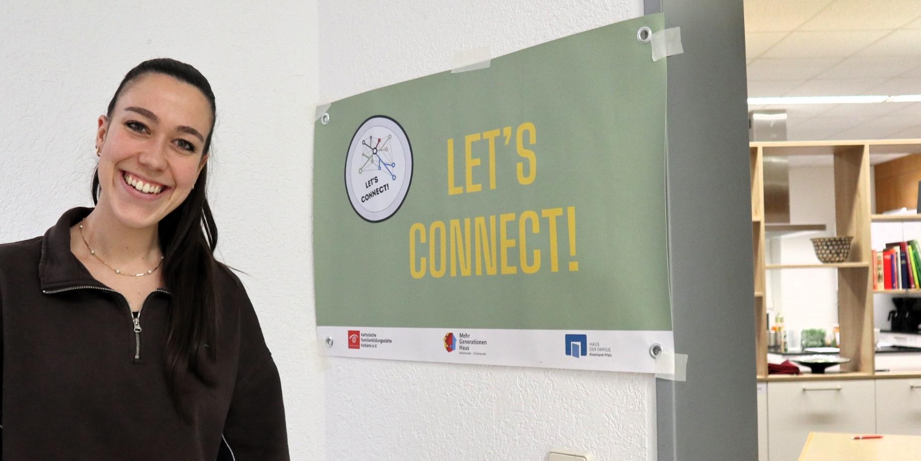 Alicia Kranz organisiert gemeinsam mit Anika Zentner das Projekt Let's connect in Koblenz.