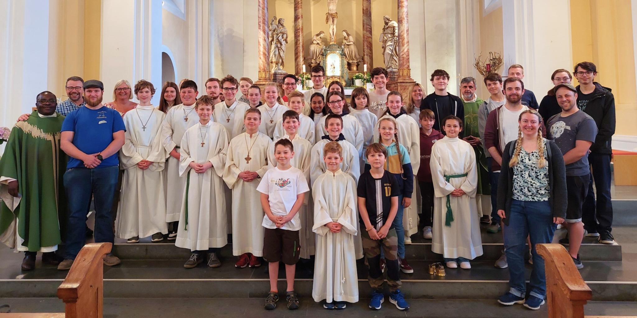 Den Abschluss des ersten Messdienertages im Pastoralen Raum Neuwied bildete ein Gottesdienst in der Bad Hönninger Pfarrkirche
