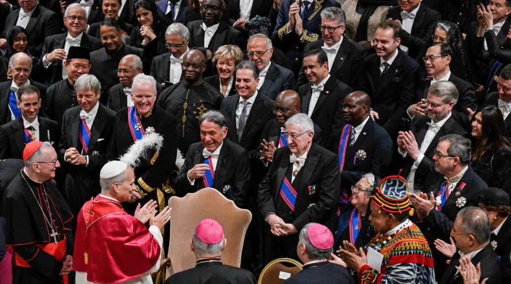 Papst Leo XIV. beim Neujahrsempfang für beim Vatikan akkreditierte Diplomaten.