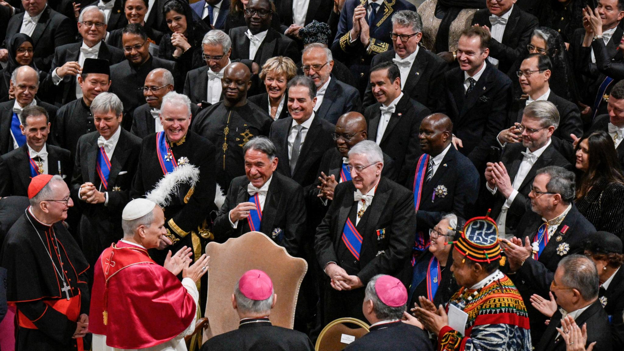 Papst Leo XIV. beim Neujahrsempfang für beim Vatikan akkreditierte Diplomaten.