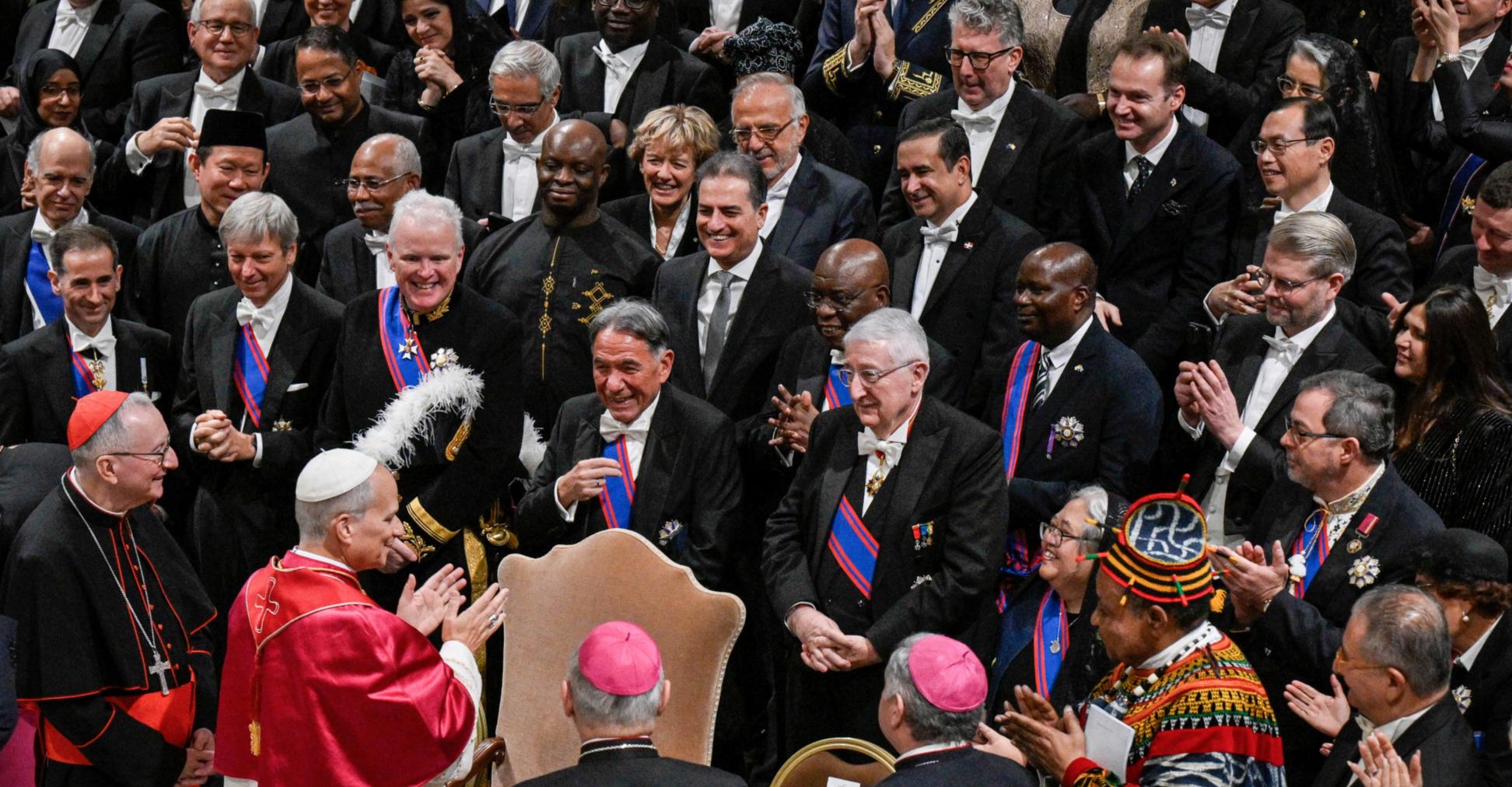 Papst Leo XIV. beim Neujahrsempfang für beim Vatikan akkreditierte Diplomaten.