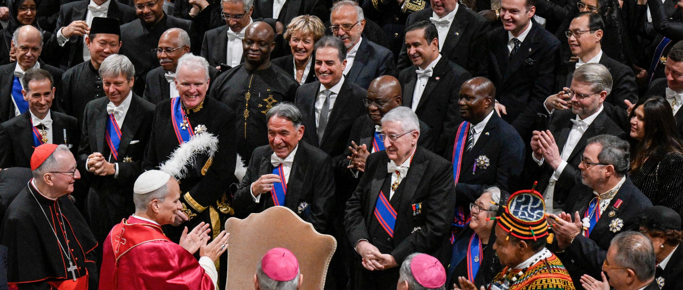Papst Leo XIV. beim Neujahrsempfang für beim Vatikan akkreditierte Diplomaten.