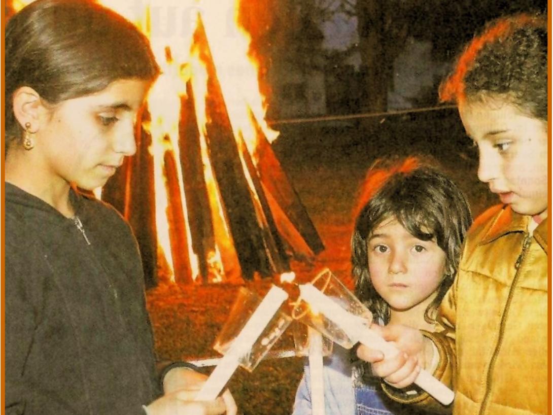 Hirtenfeuer in der Landesaufnahmestelle Lebach.